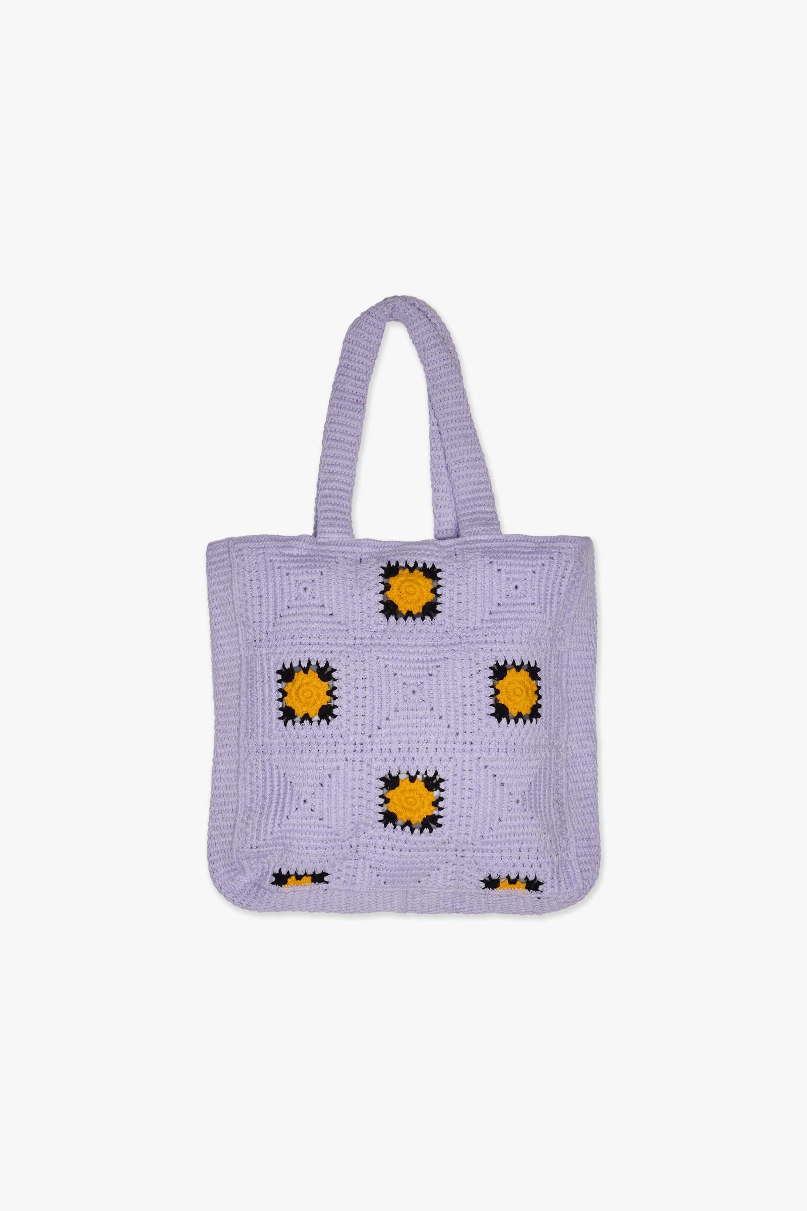 "MARKET" KNIT TOTE - PURPLE