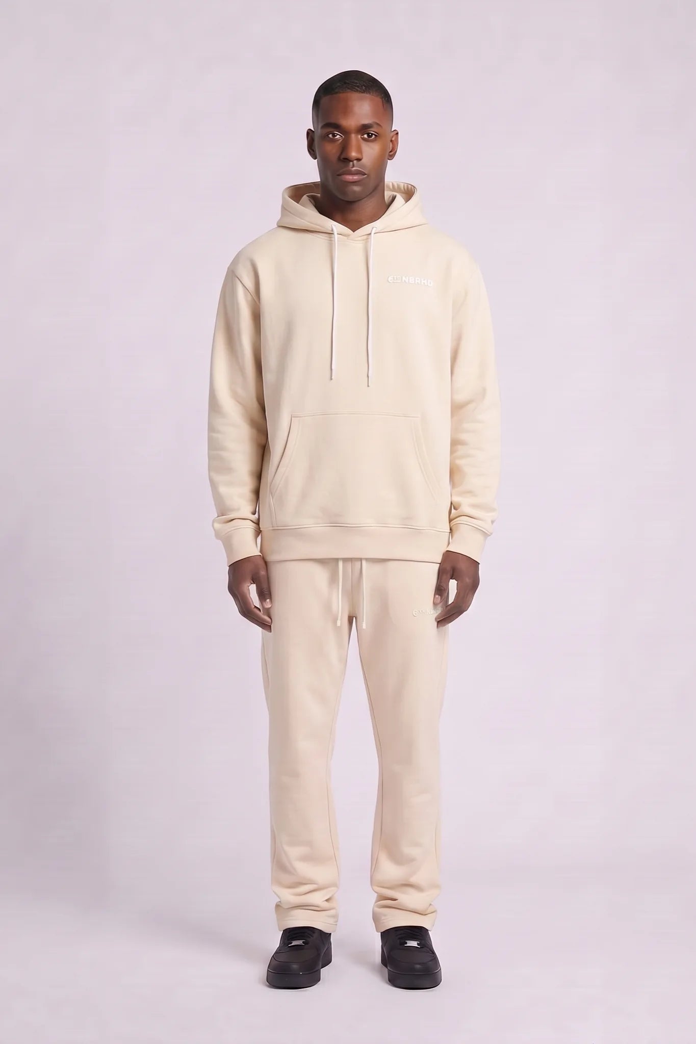 "Esntl 2.0" Pullover Hoodie Cream