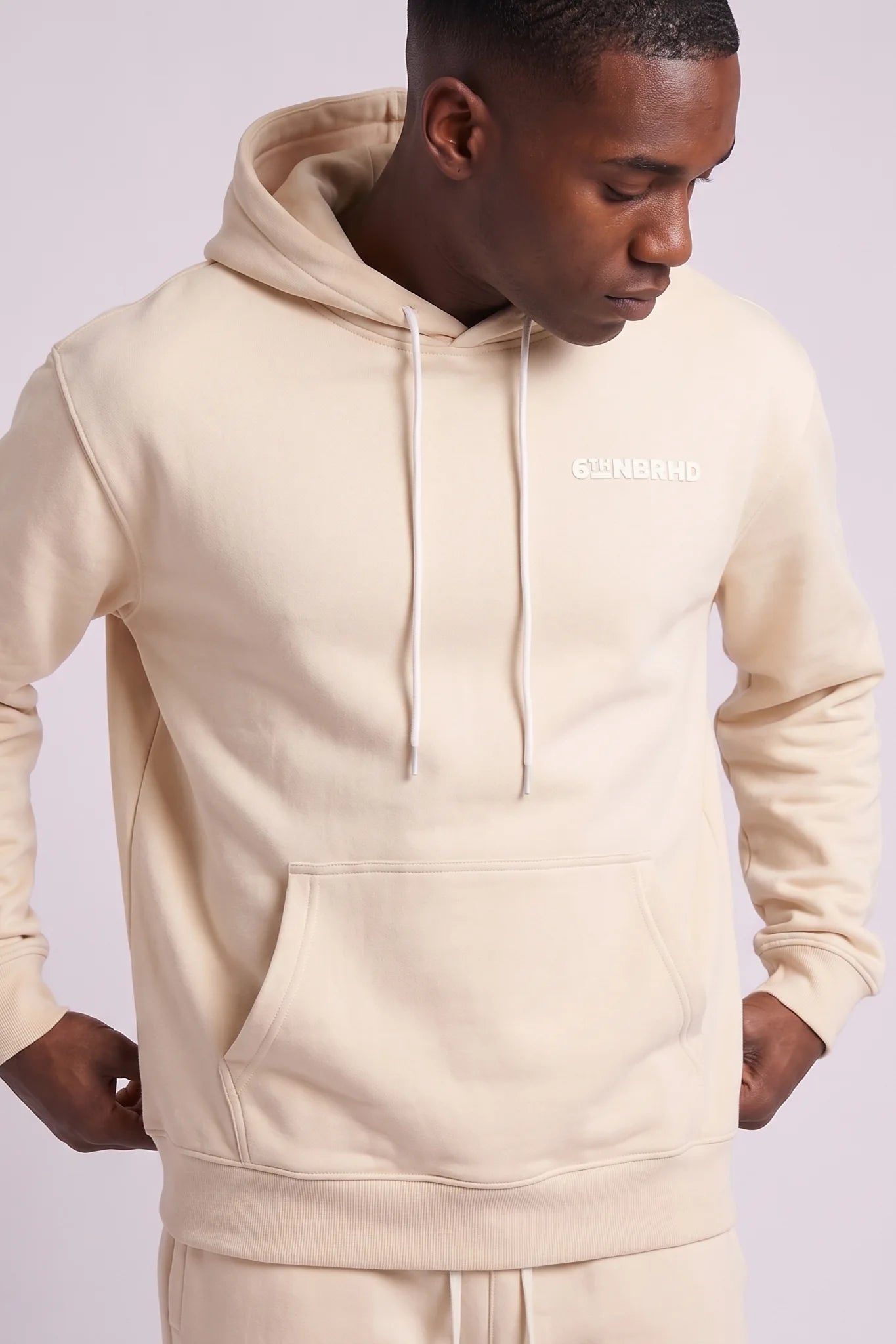 "Esntl 2.0" Pullover Hoodie Cream