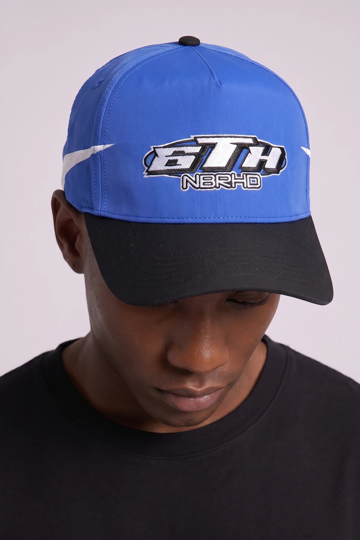 "Nine" Snapback Hat White/royal