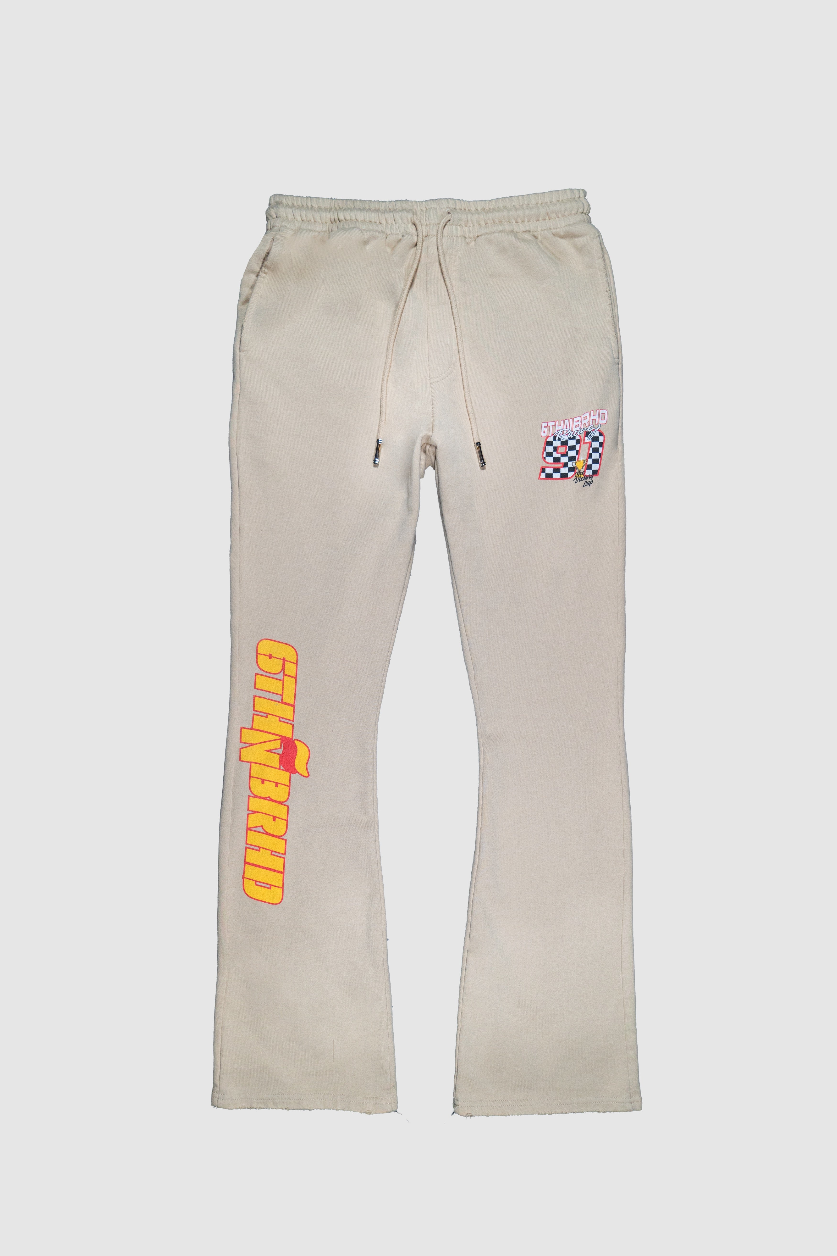 6thNBRHD STACKED PANTS "PIT STOP" CREAM