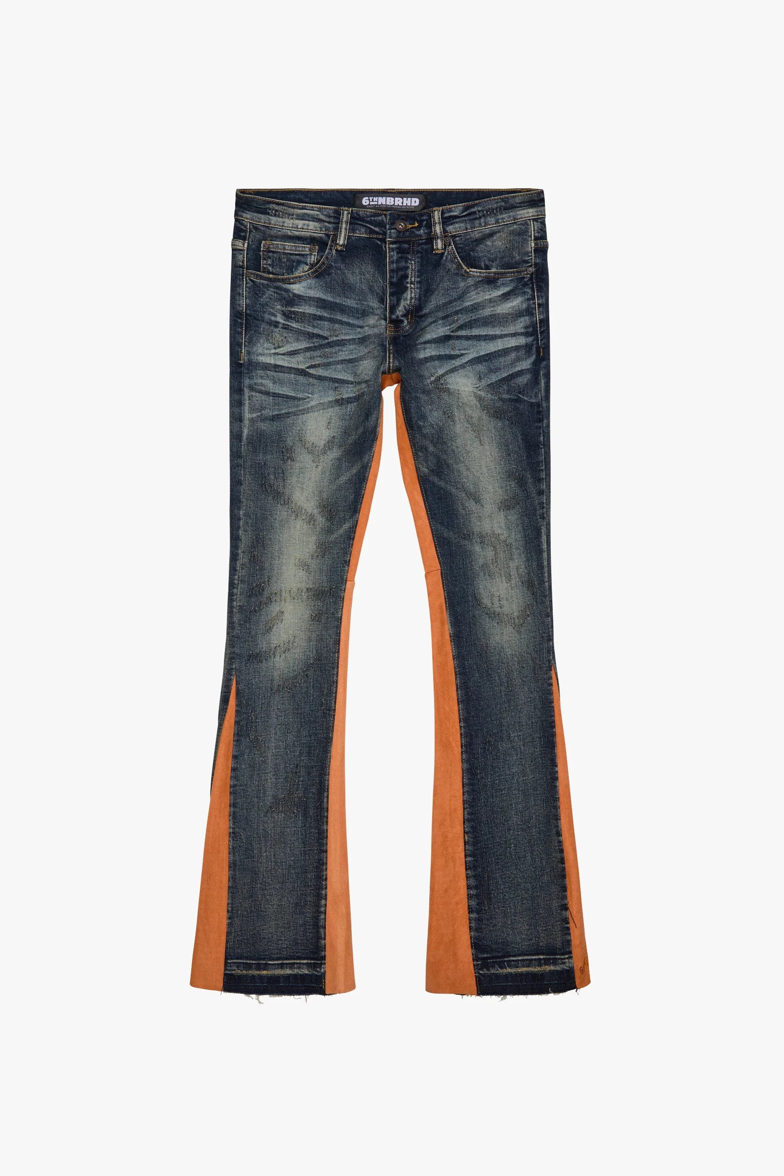 "Yeehaw" Stacked Jeans Blue Wash