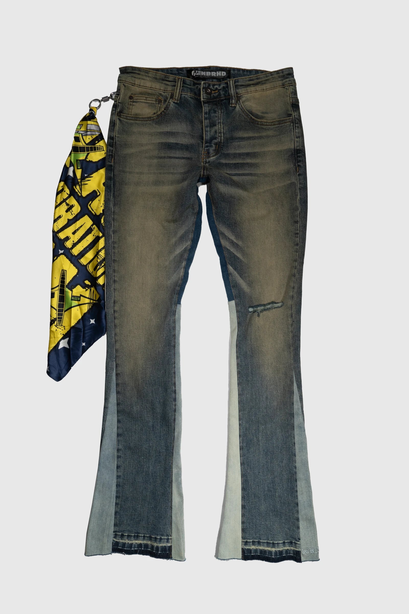 "Wolf River" Stacked Jeans Vintage Blue