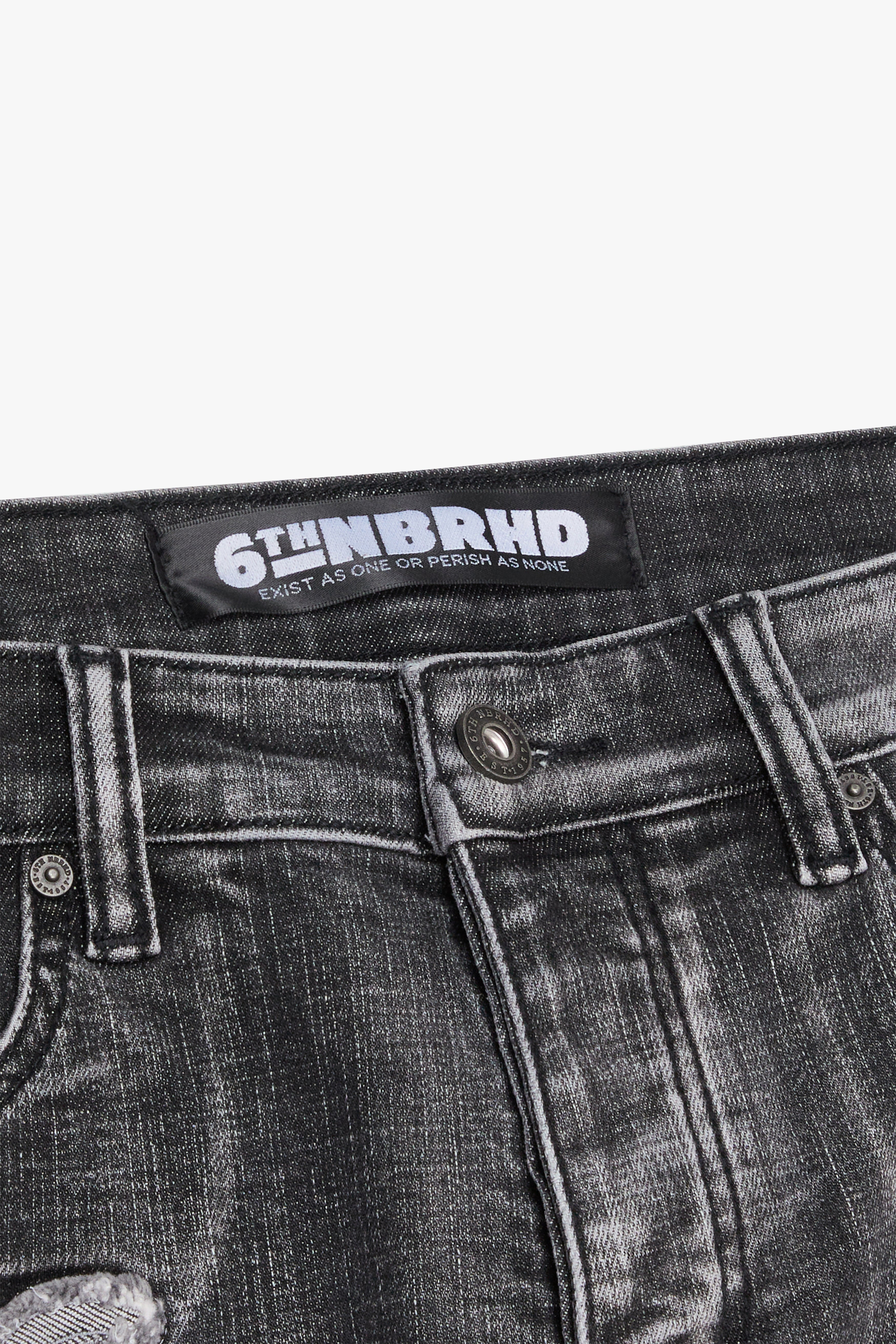 "PIECE" DENIM SKINNY - GREY WASH