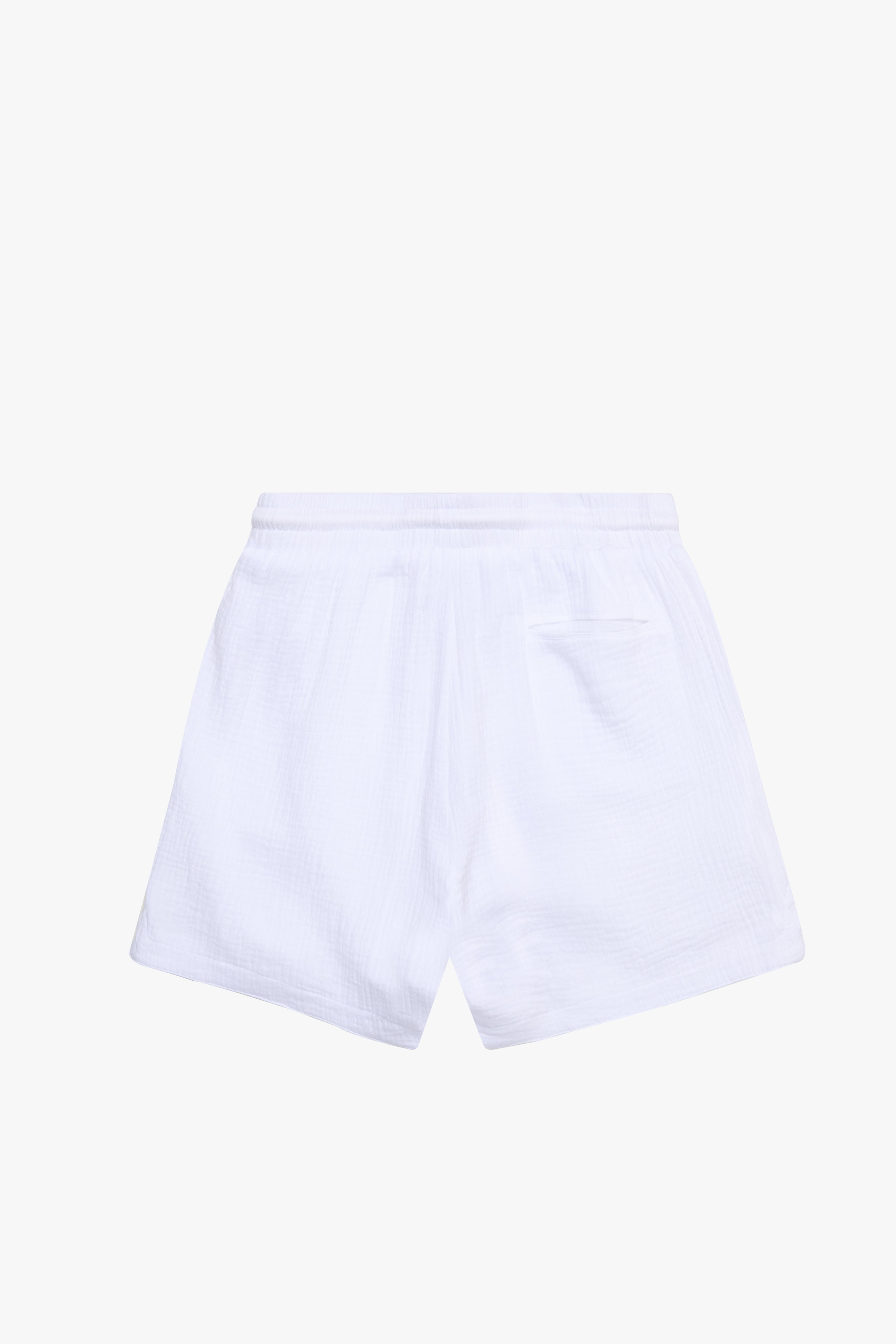 6thNBRHD SHORTS "NBRHD PIZZA" WHITE