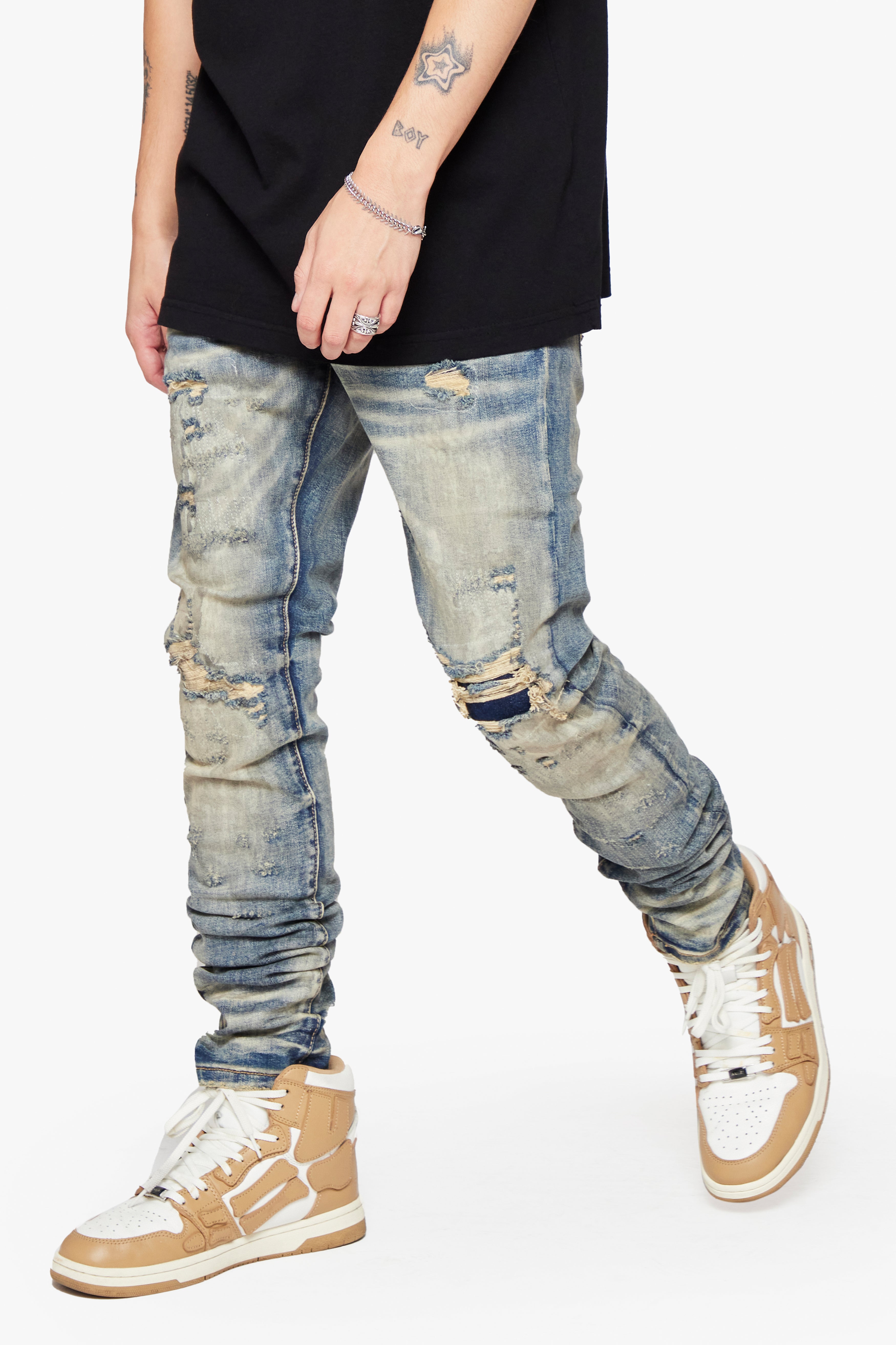 6thNBRHD SKINNY JEAN "DIRT ROAD" -DIRTY VINTAGE