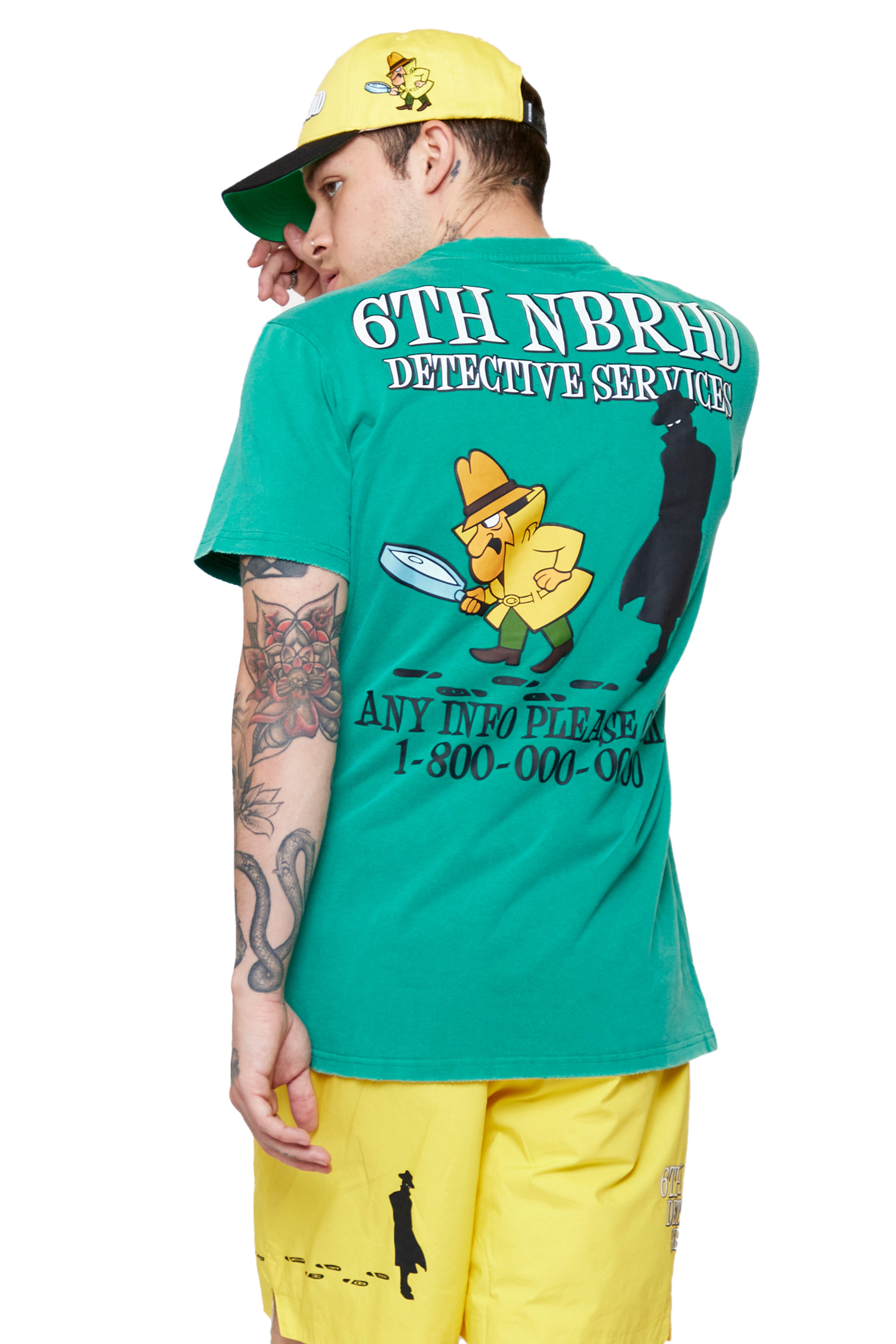 6thNBRHD TEE "DETECTIVE"- VINTAGE GREEN