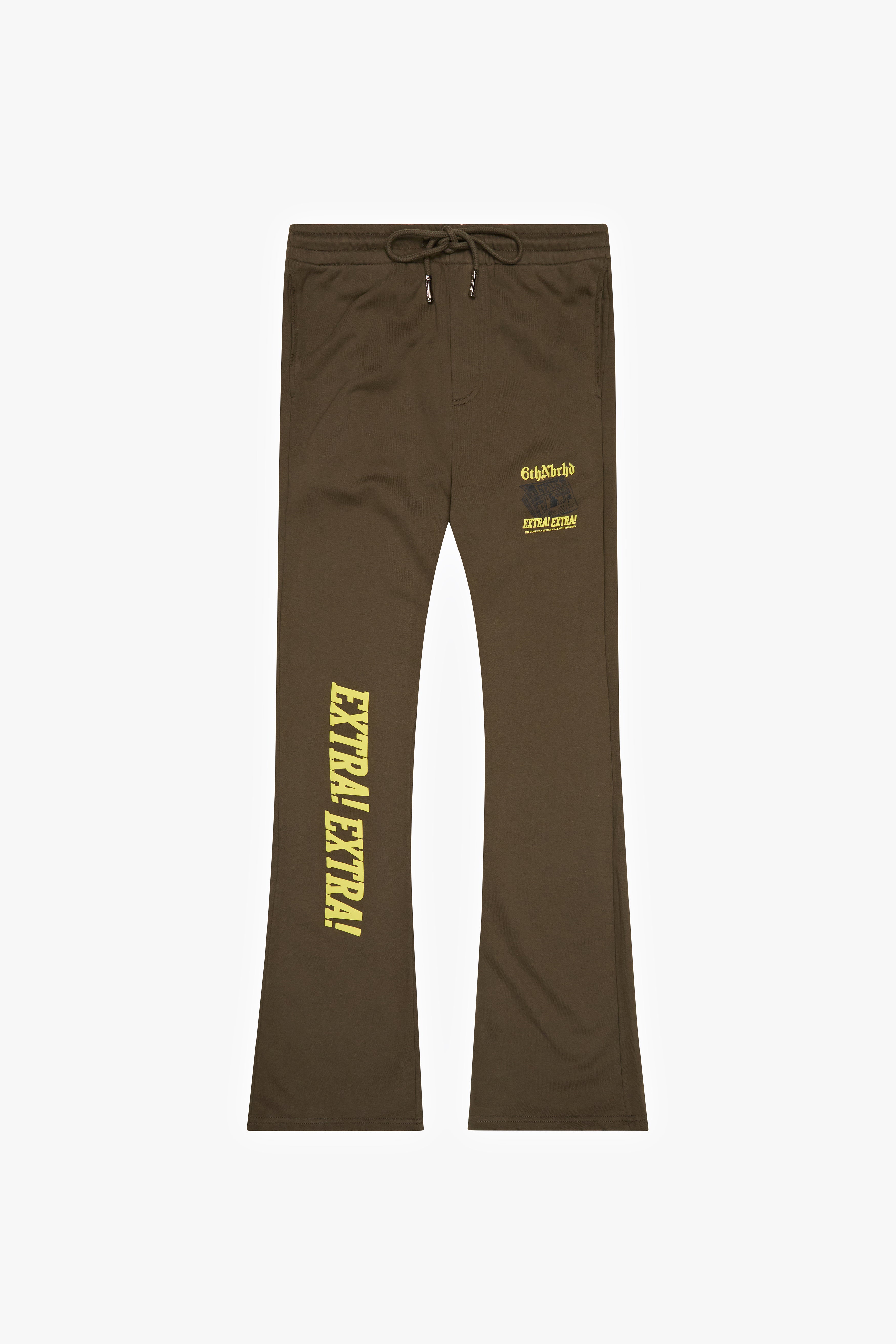 6thNBRHD STACKED FLEECE PANTS "EXTRA" OLIVE