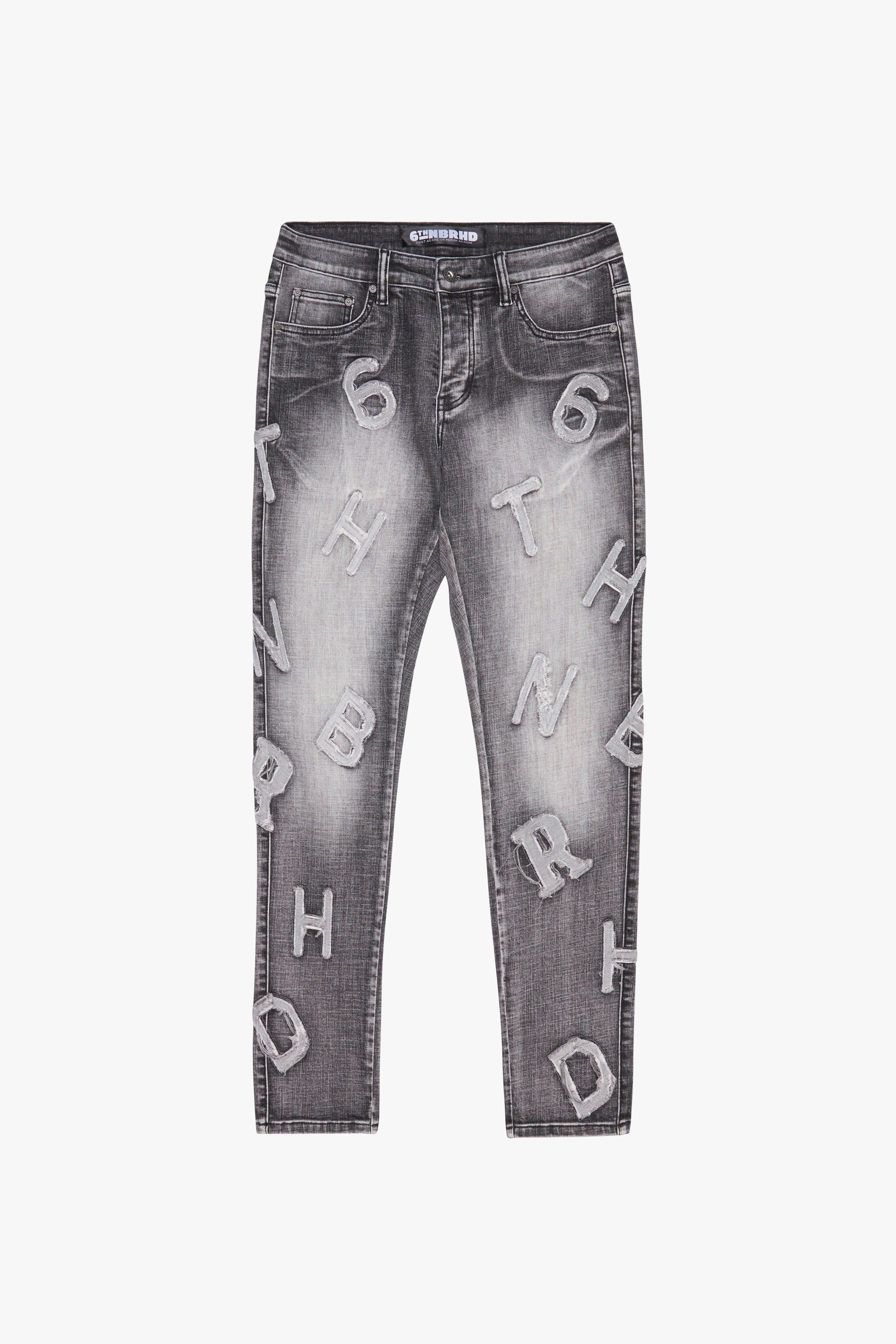 "PIECE" DENIM SKINNY - GREY WASH