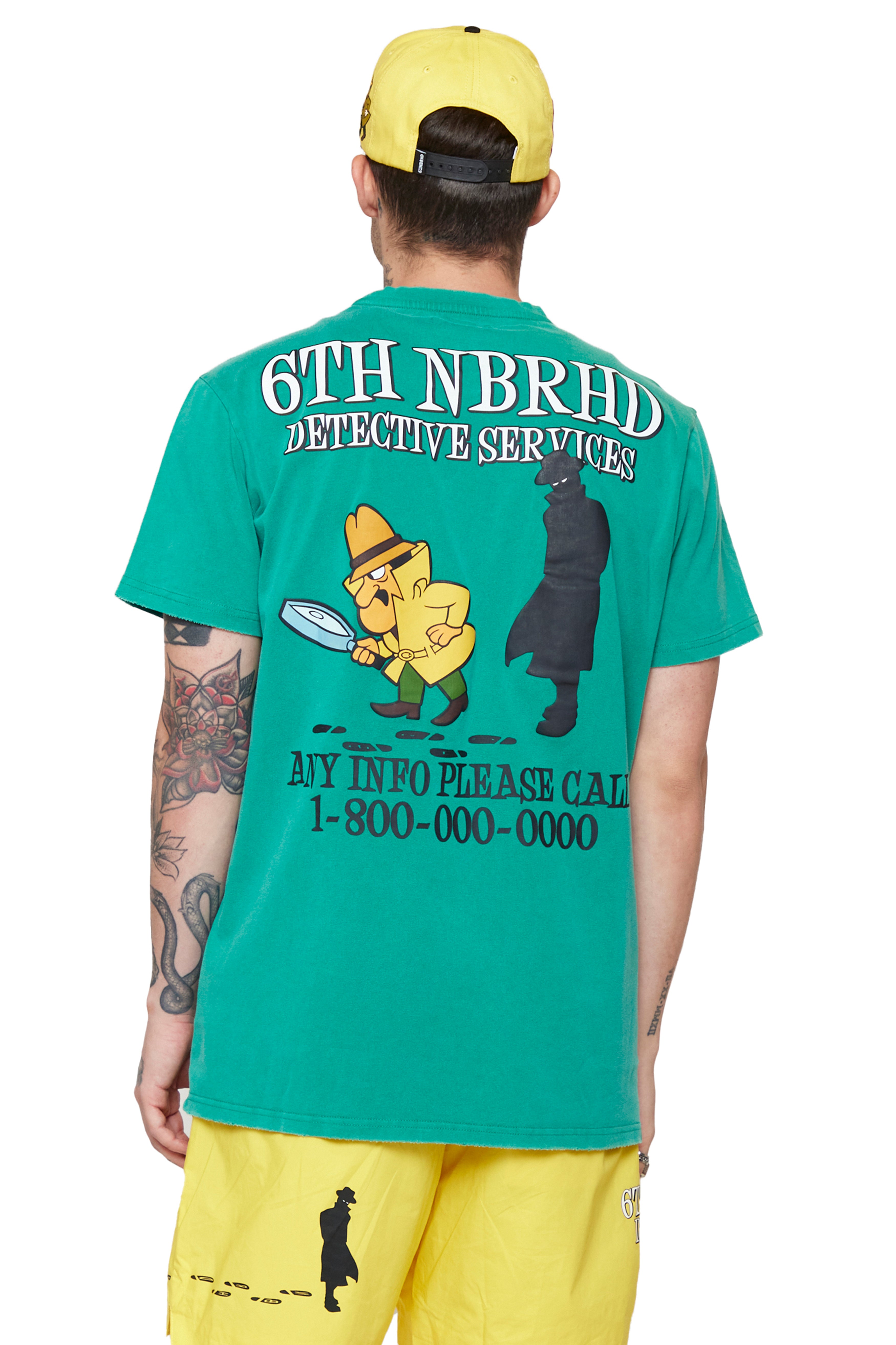 6thNBRHD TEE "DETECTIVE"- VINTAGE GREEN