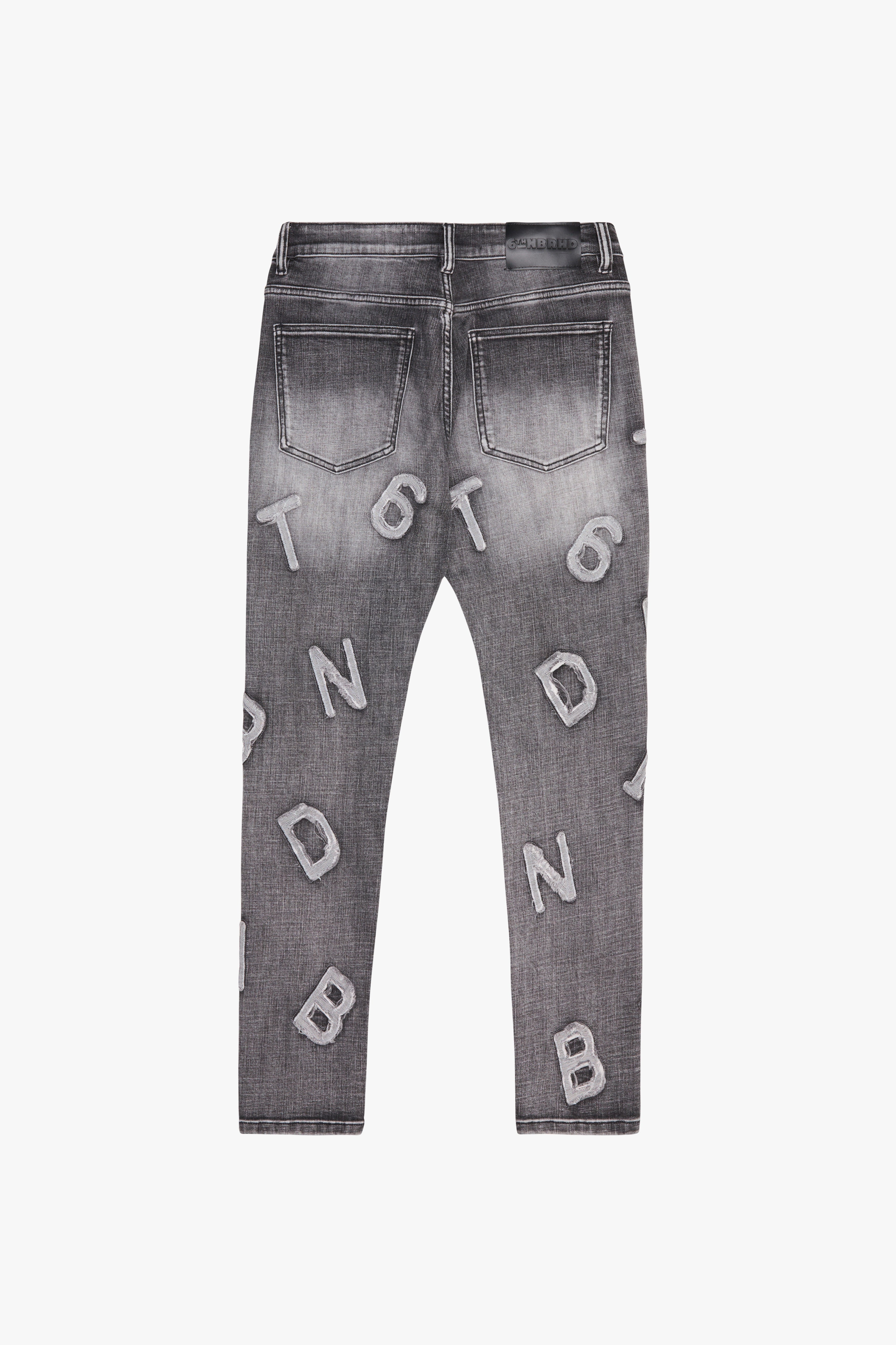 "PIECE" DENIM SKINNY - GREY WASH