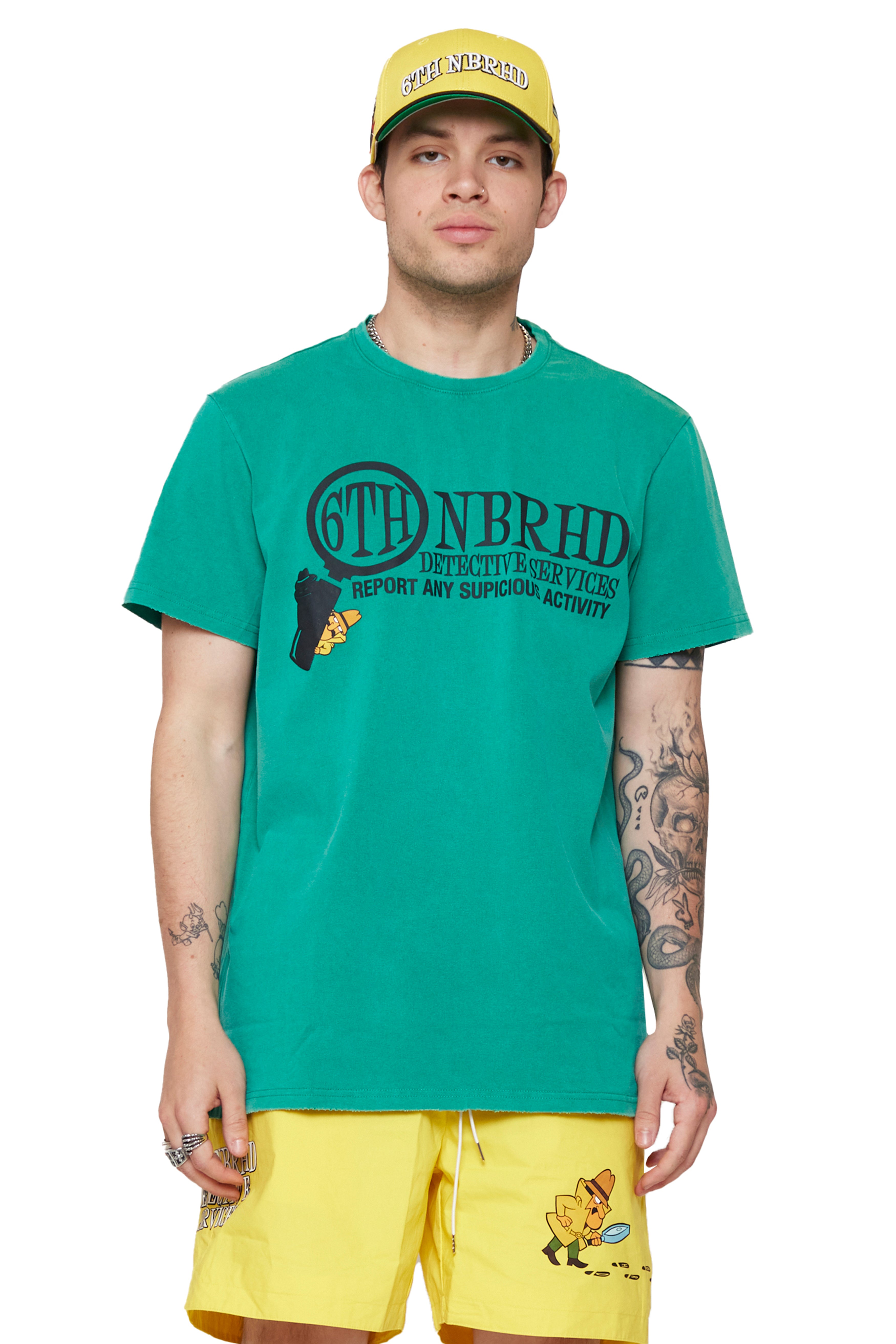 6thNBRHD TEE "DETECTIVE"- VINTAGE GREEN