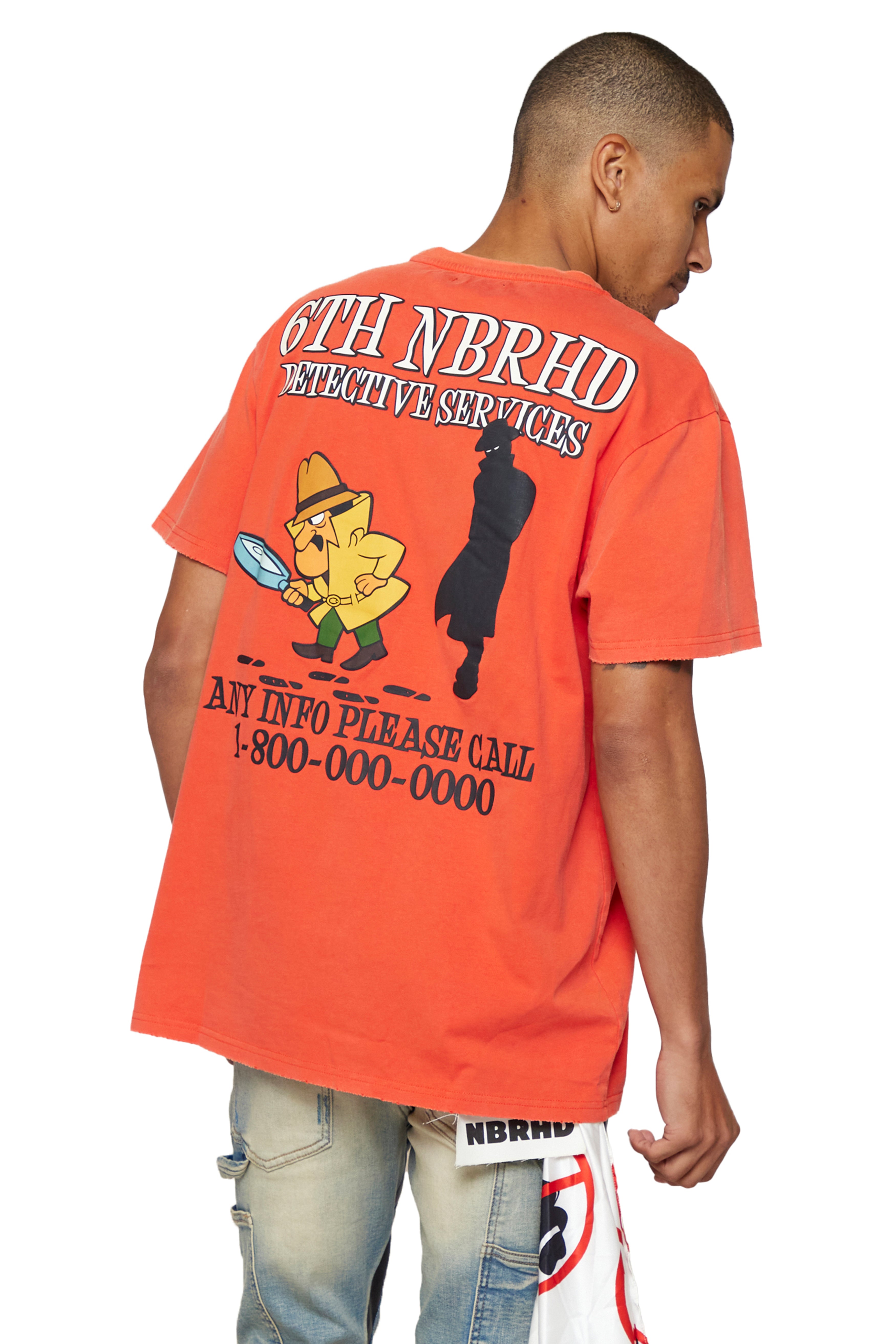 6thNBRHD TEE "DETECTIVE"- VINTAGE RED