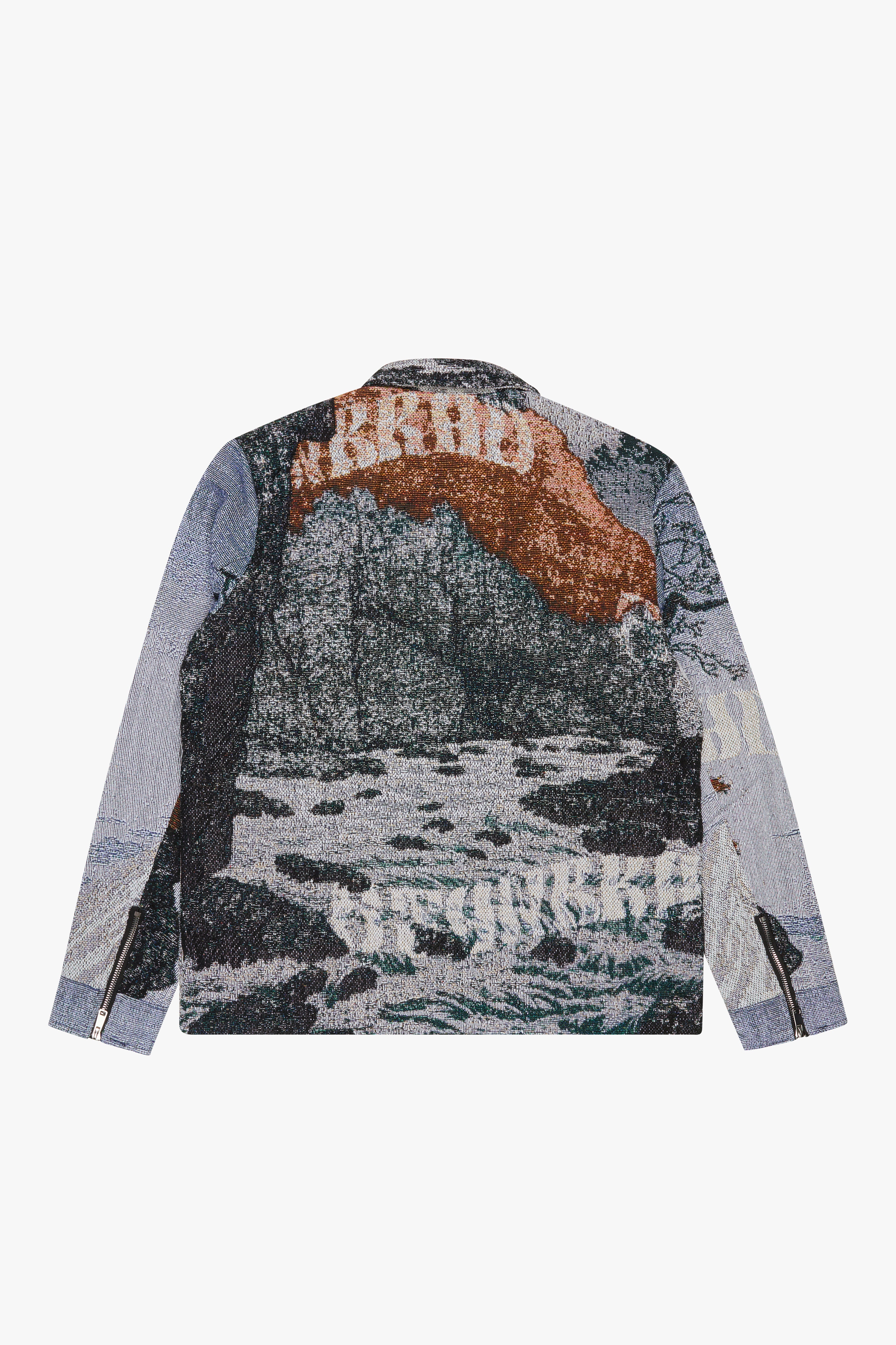 6thNBRHD "AVALANCHE" BLUE MULTI TRUCKER JACKET