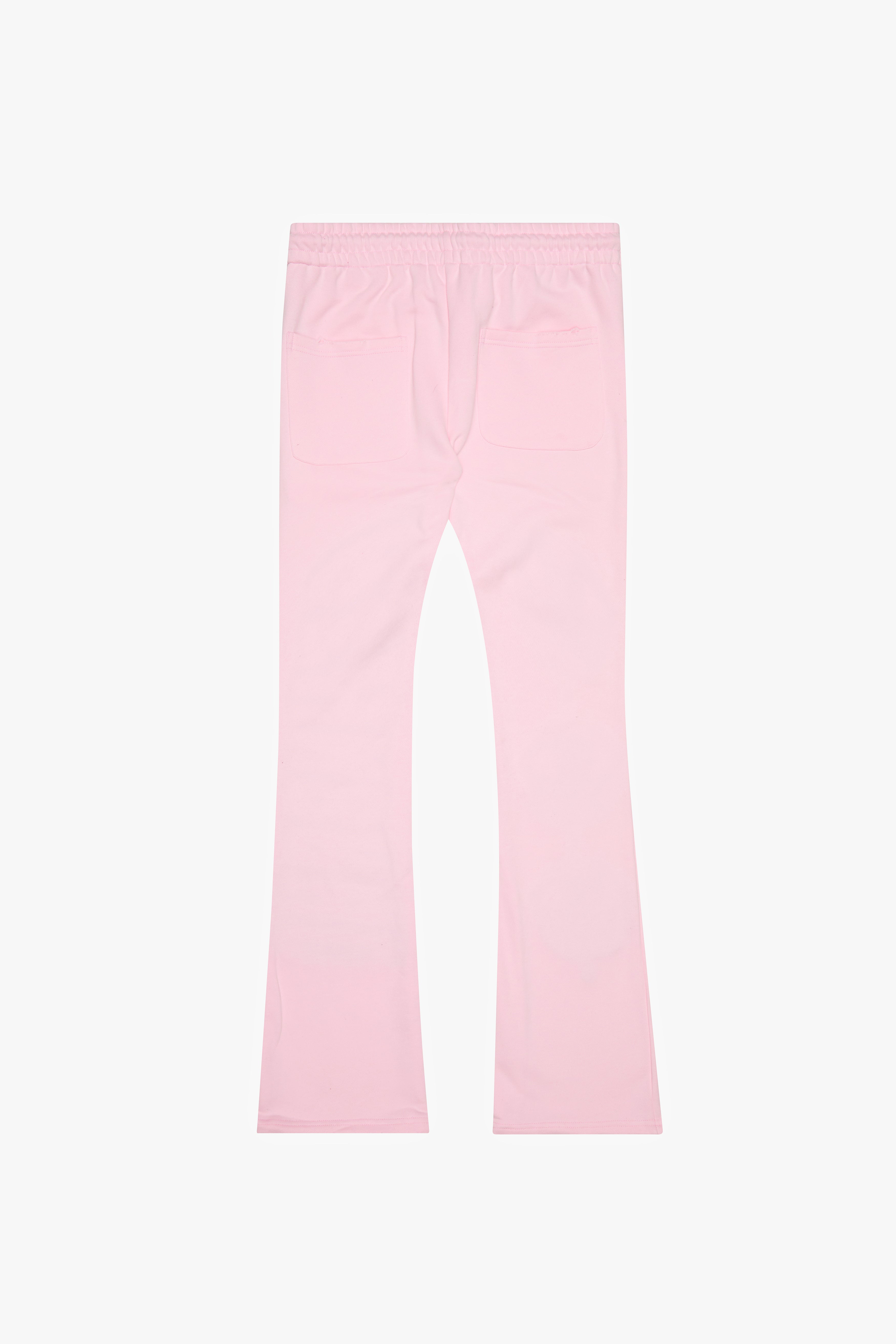 "BIG VISION" STACKED PANTS -PINK