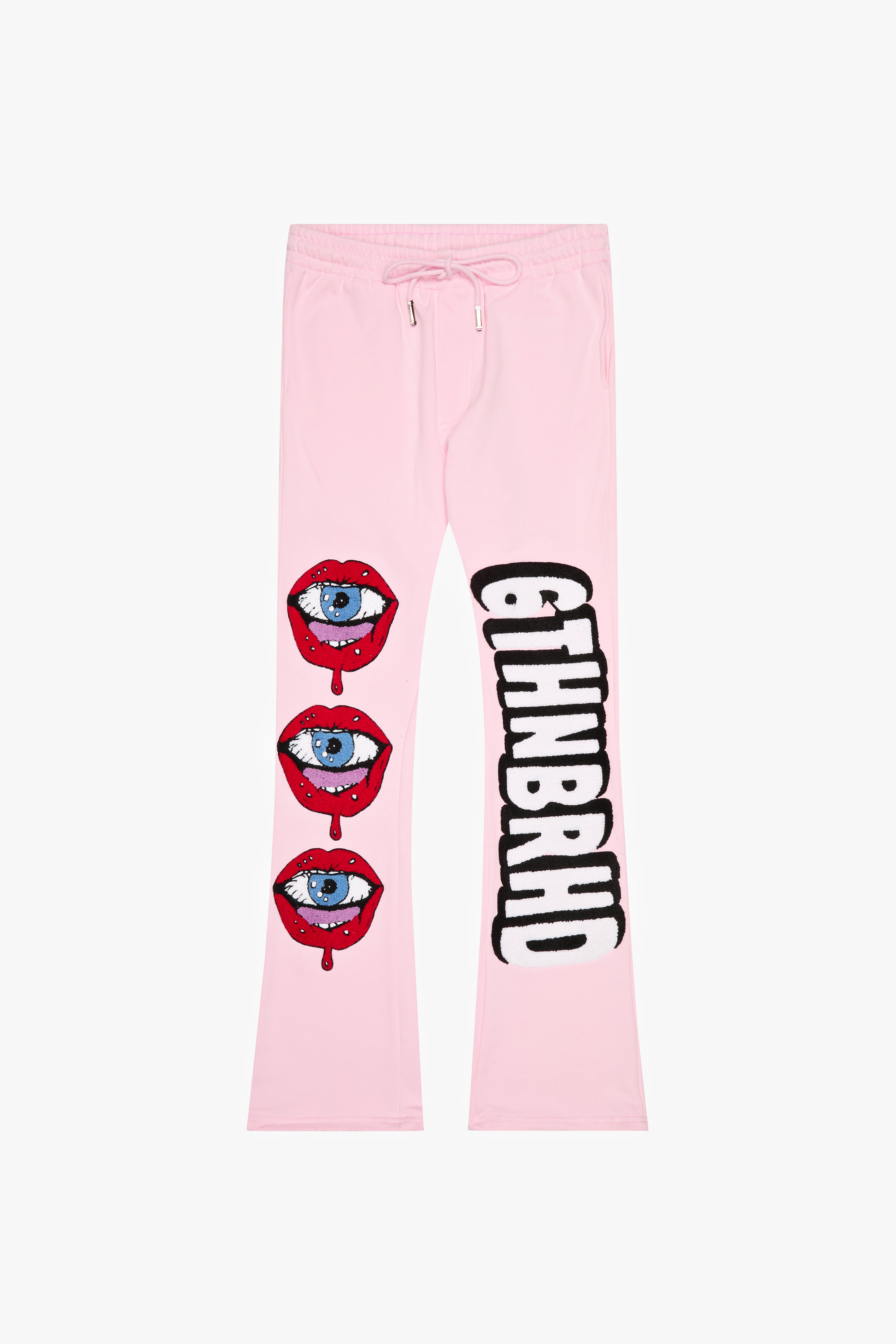 "BIG VISION" STACKED PANTS -PINK