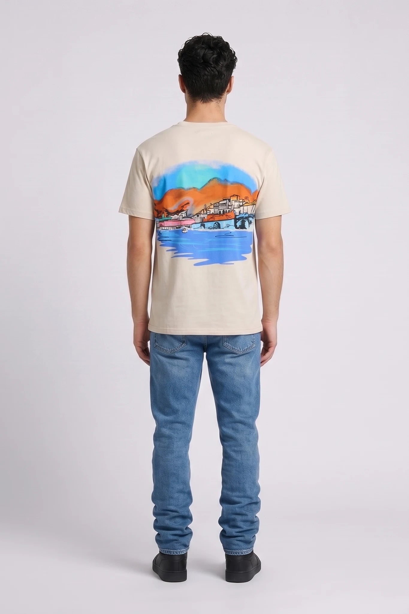 "Beach Club" Graphic Tee Cream
