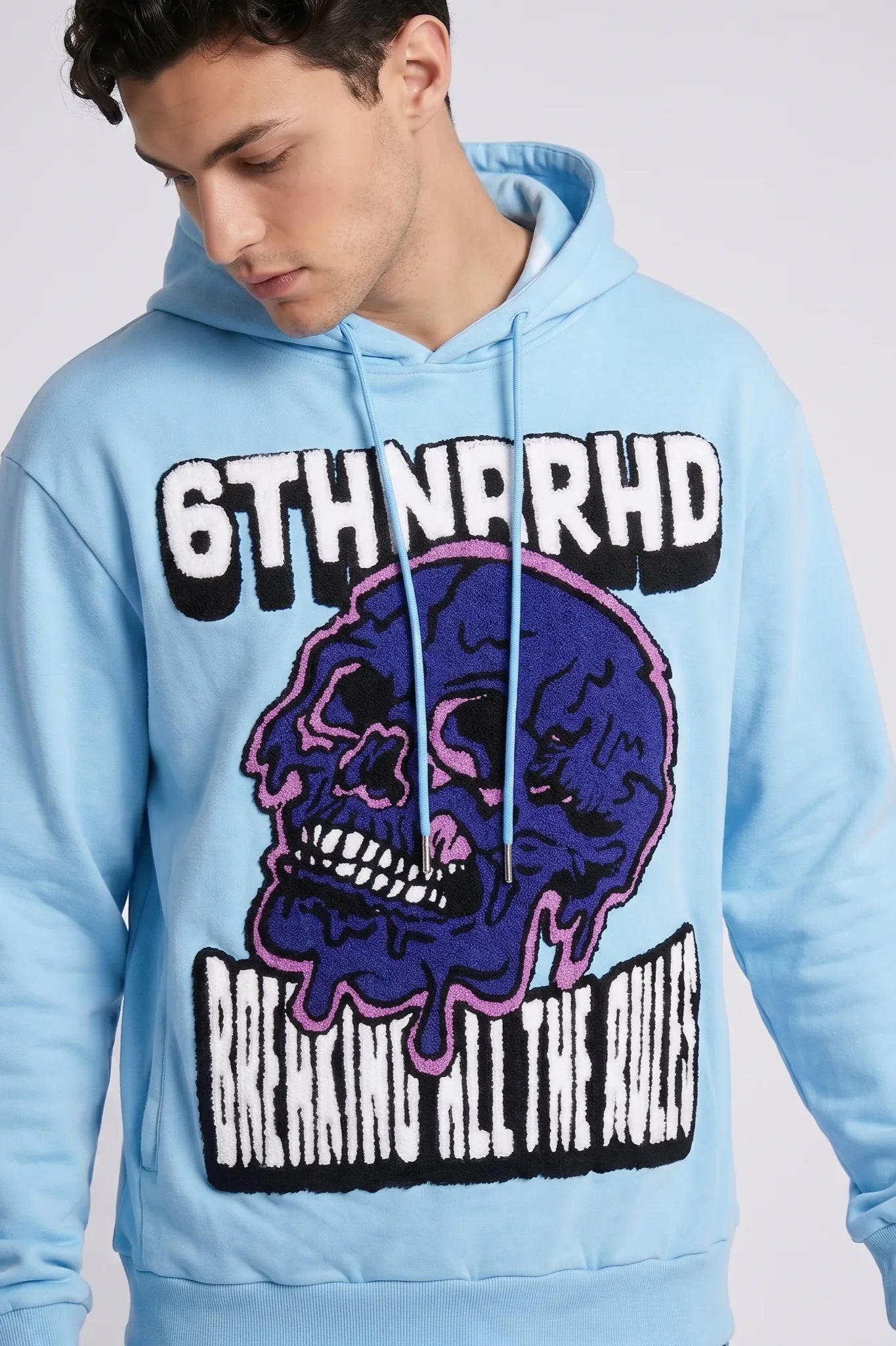 "Broken Rules" Hoodie Sky Blue