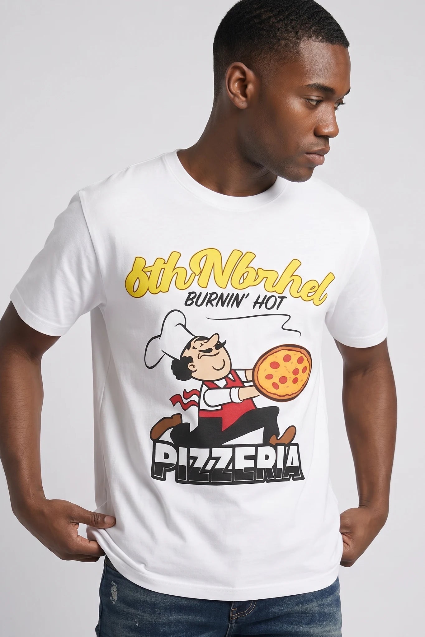 "Burning Hot" Graphic Tee White