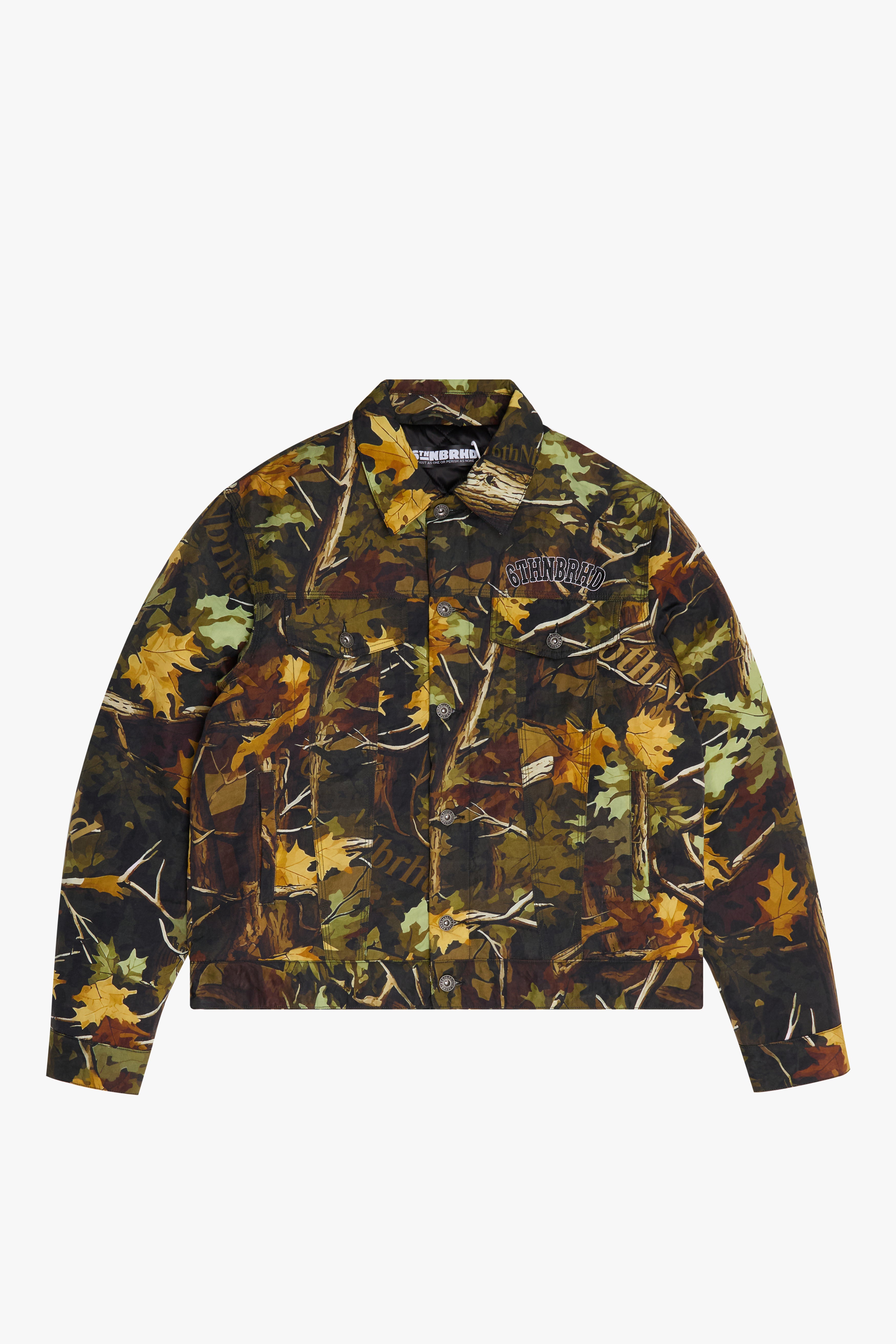 "HIDDEN" NYLON JACKET - FOREST CAMO