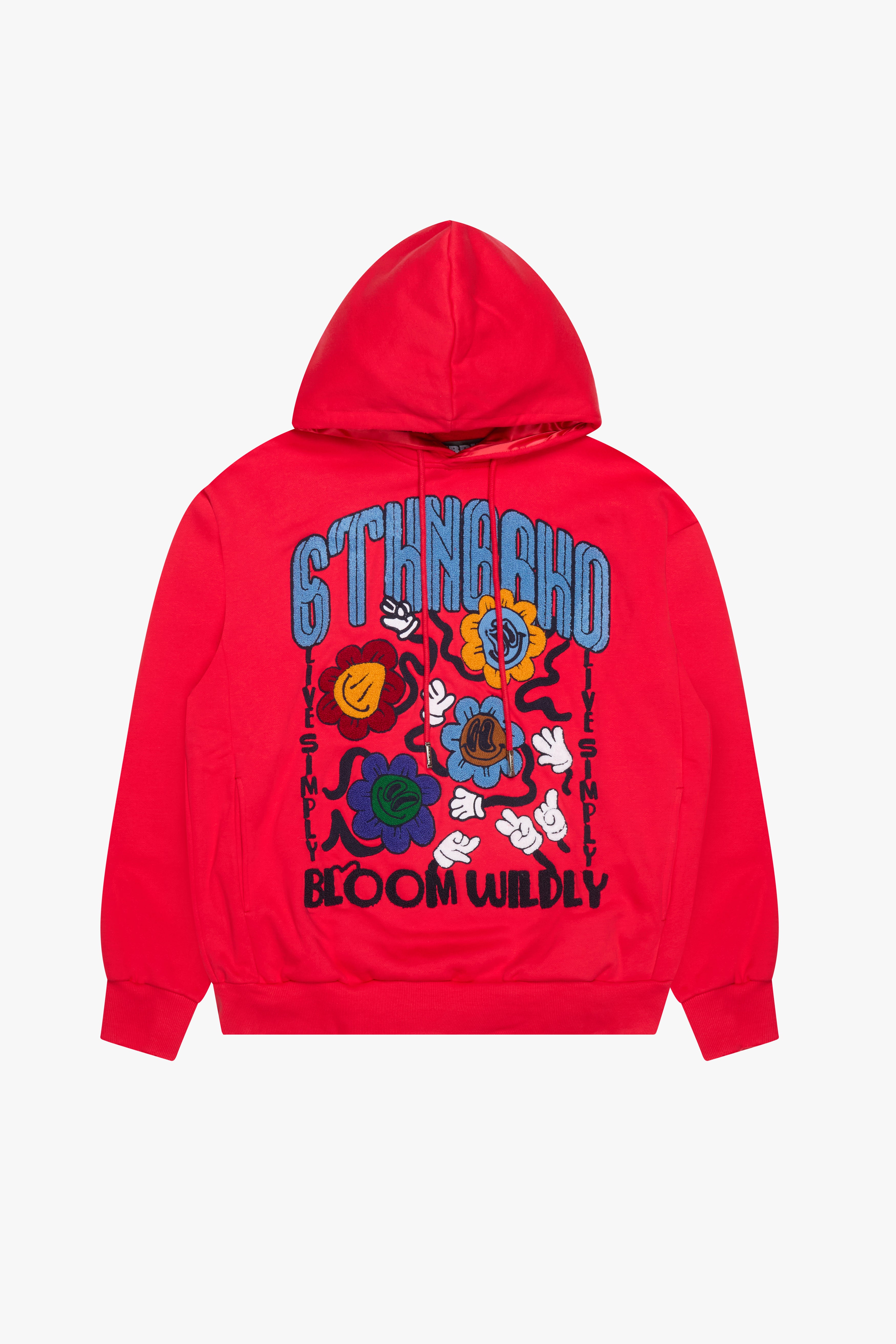 "WILD BLOOM" HOODIE RED