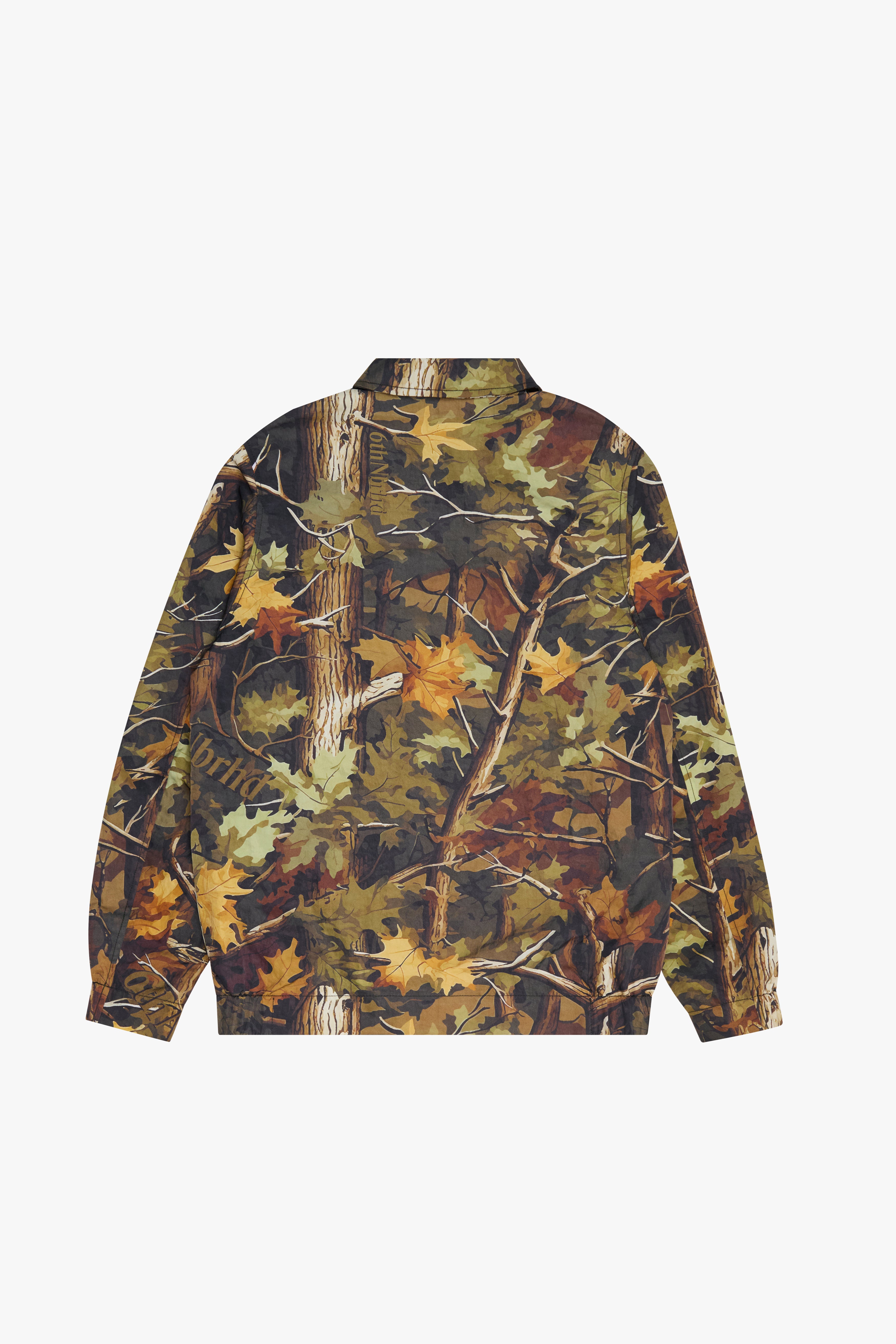 "DUCK CALL" NYLON COACH JACKET -FOREST CAMO