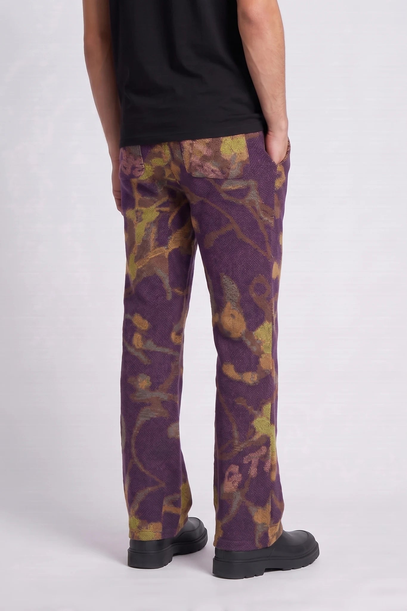"Flowas" Tapestry Pants Purple Multi