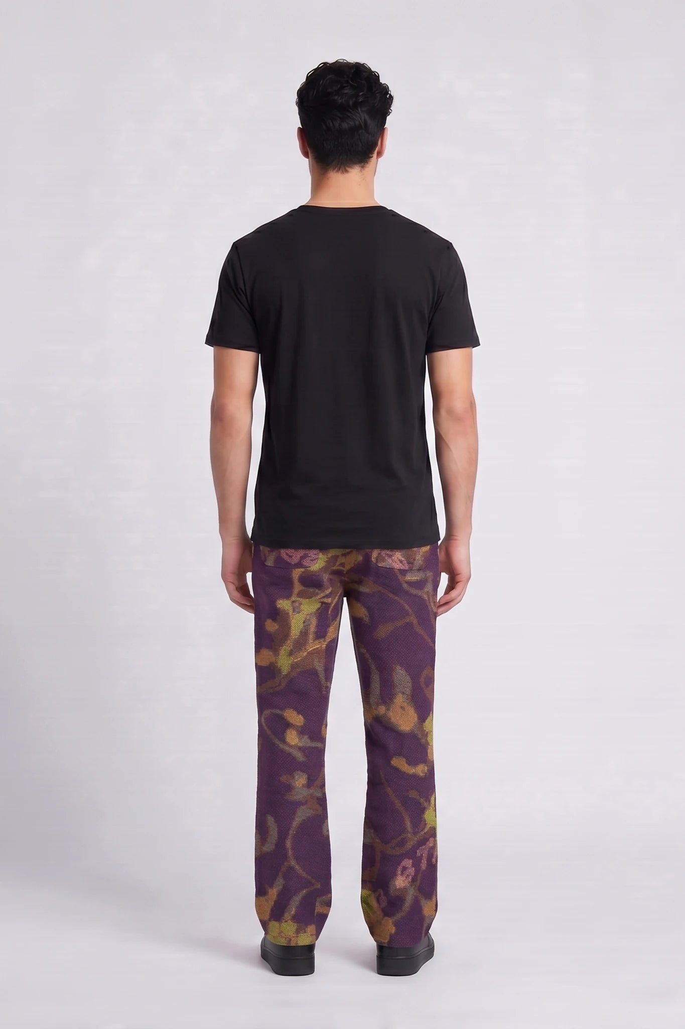 "Flowas" Tapestry Pants Purple Multi