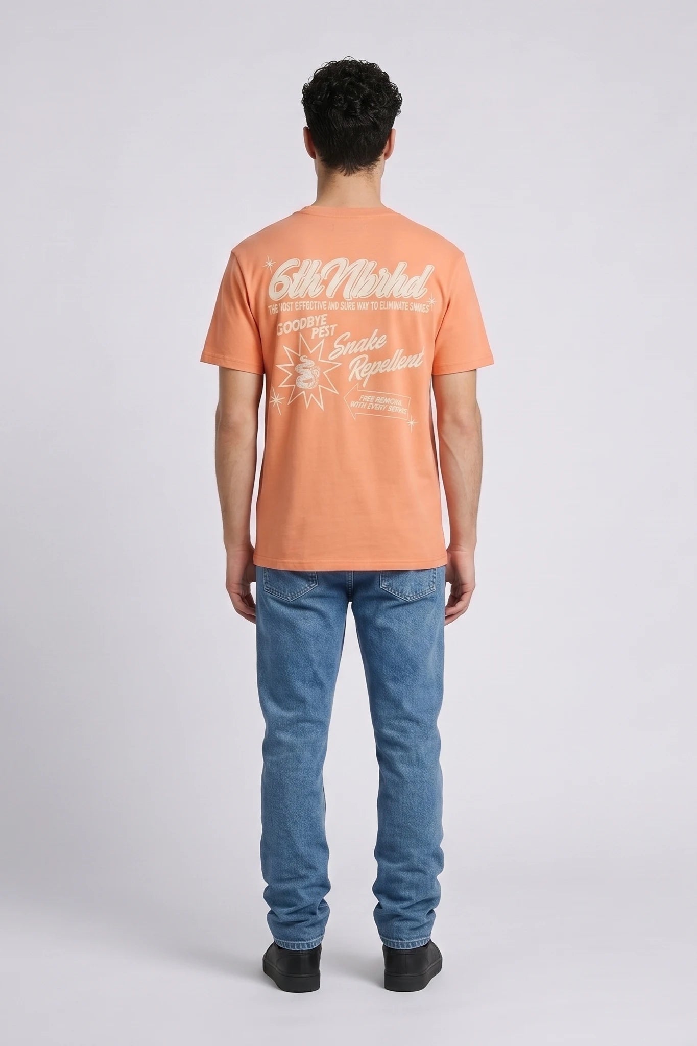 "Goodbye Pest" Graphic Tee Peach