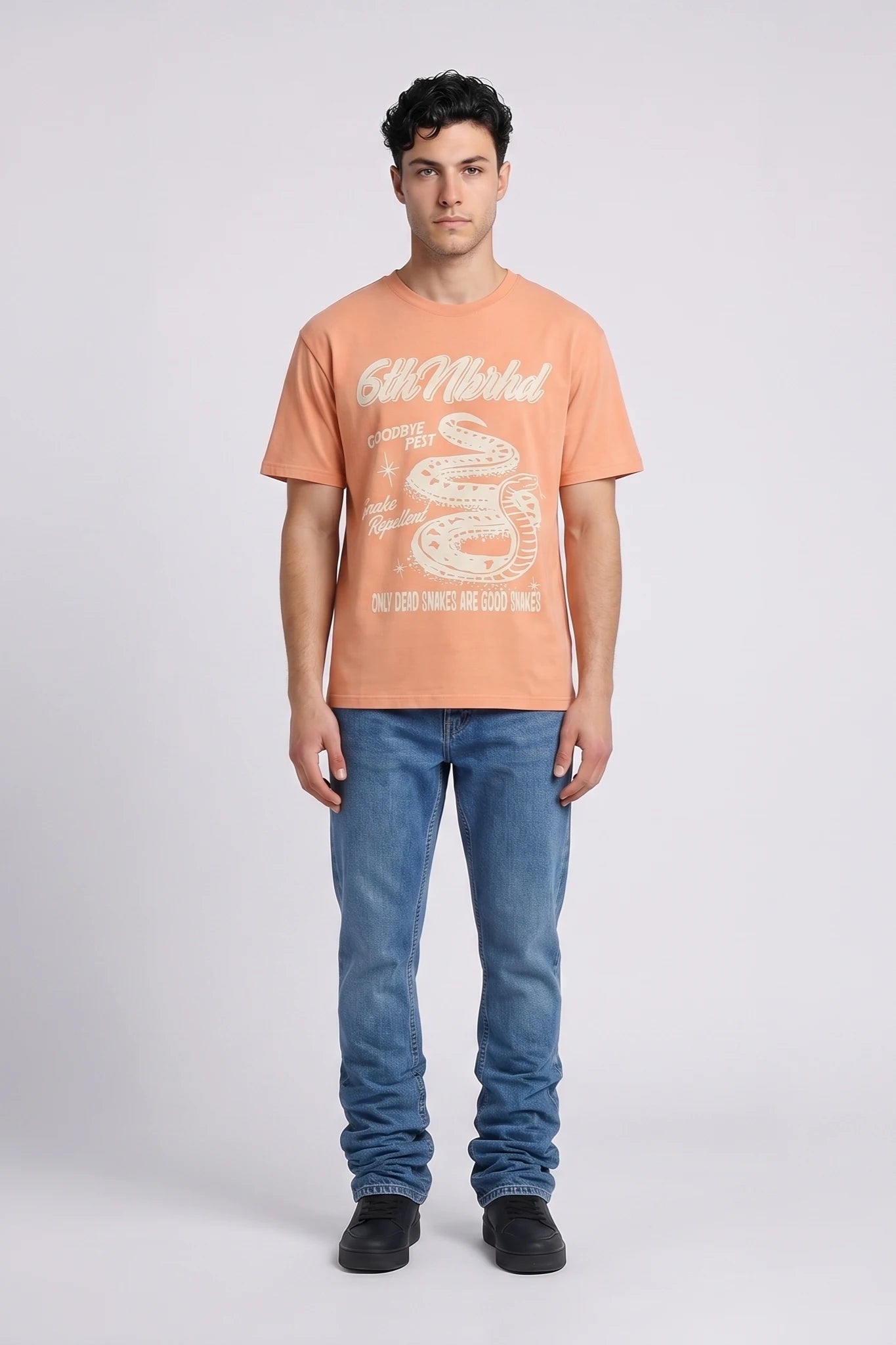 "Goodbye Pest" Graphic Tee Peach