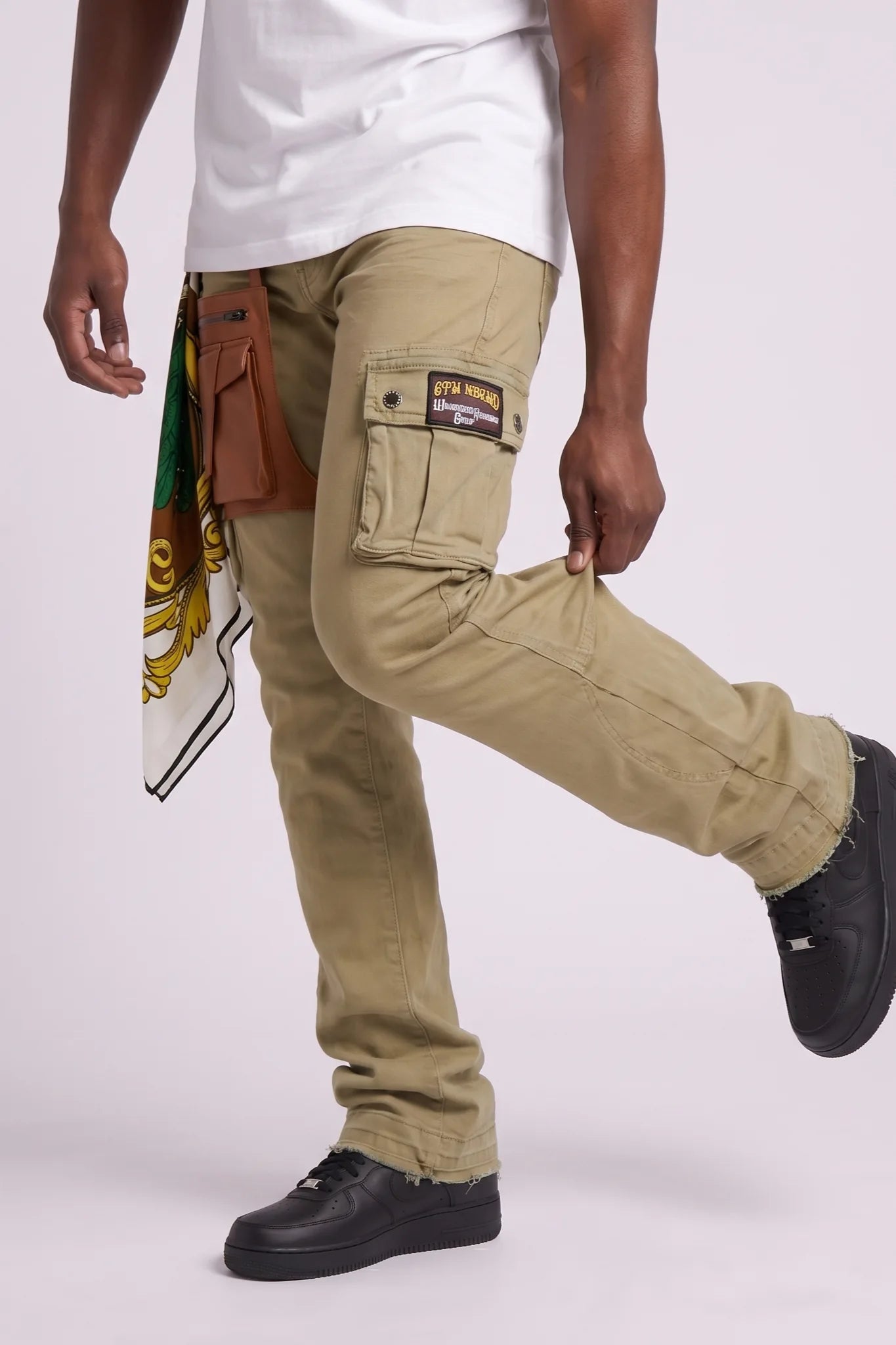 "Indiana" Stacked Jeans Khaki