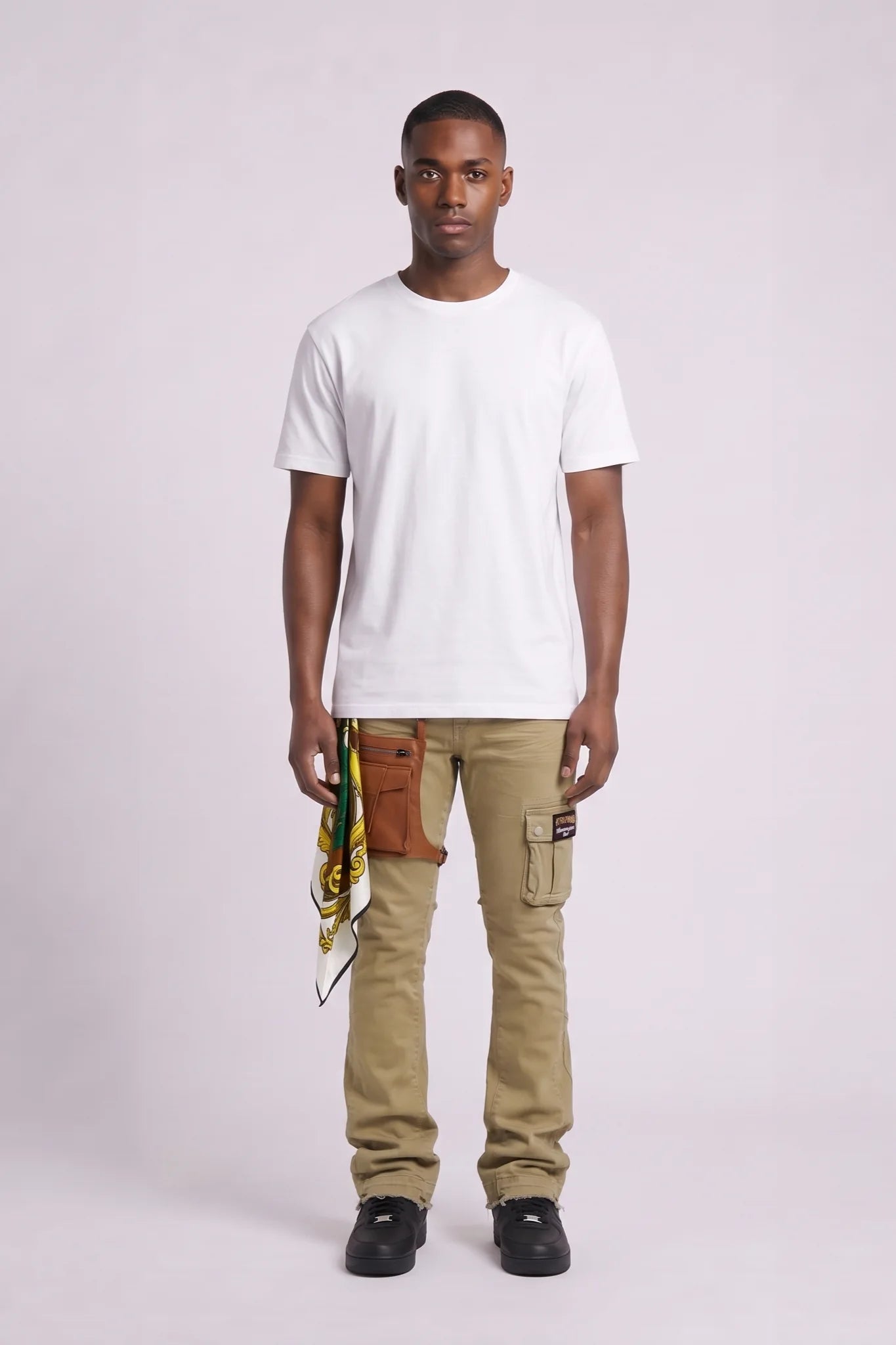"Indiana" Stacked Jeans Khaki