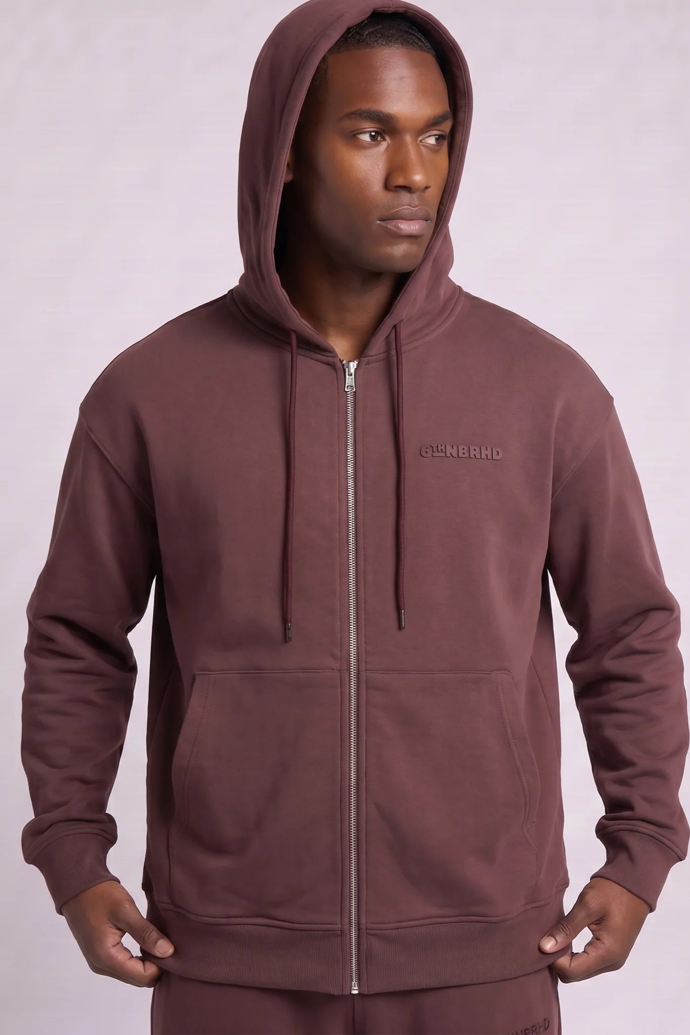"Esntl 2.0" Relaxed Hoodie Brown