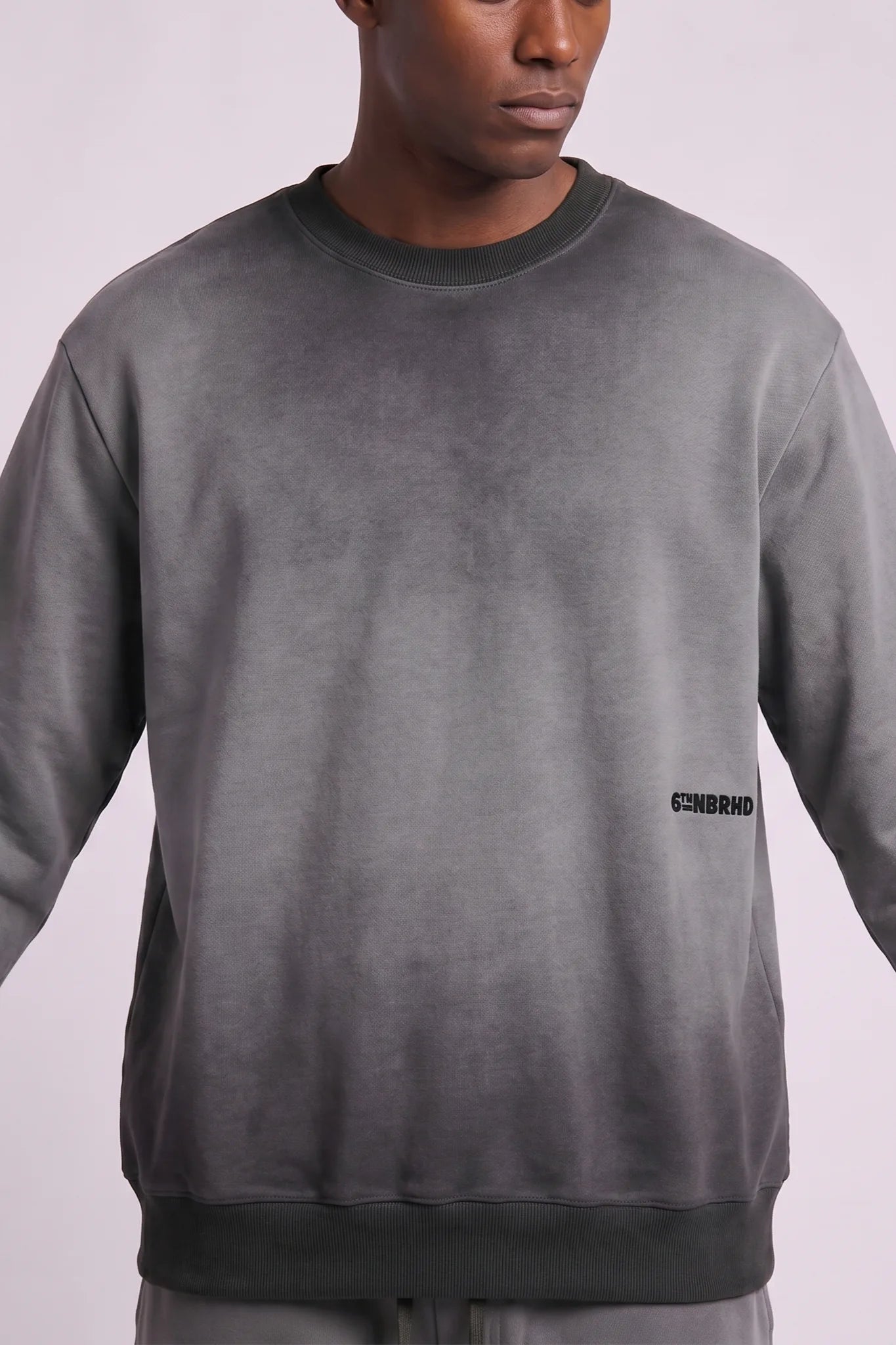 "Esntl 2.0" Crewneck Sweatshirt Vintage Grey