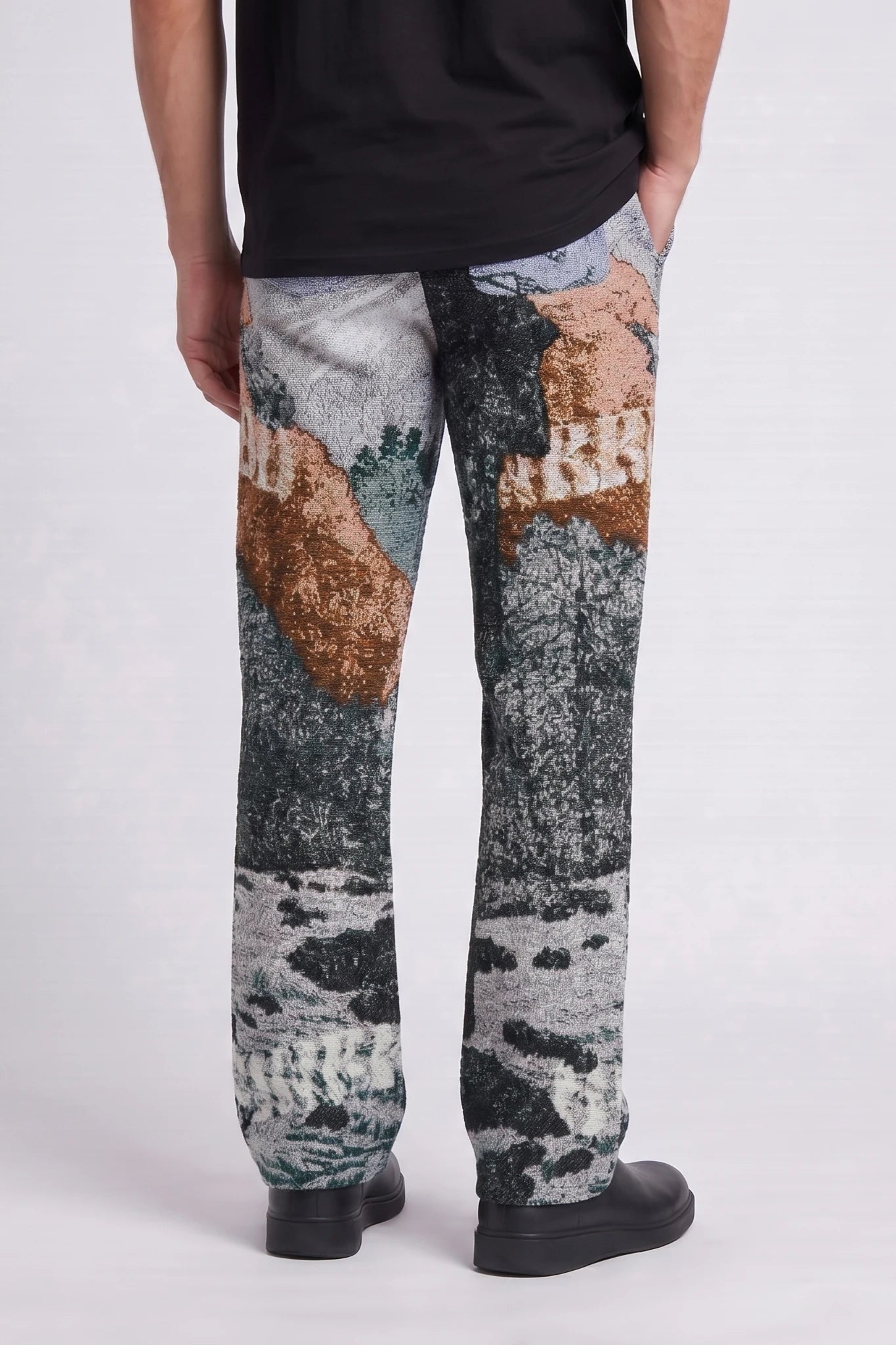 "Peace" Tapestry Pants Blue Multi