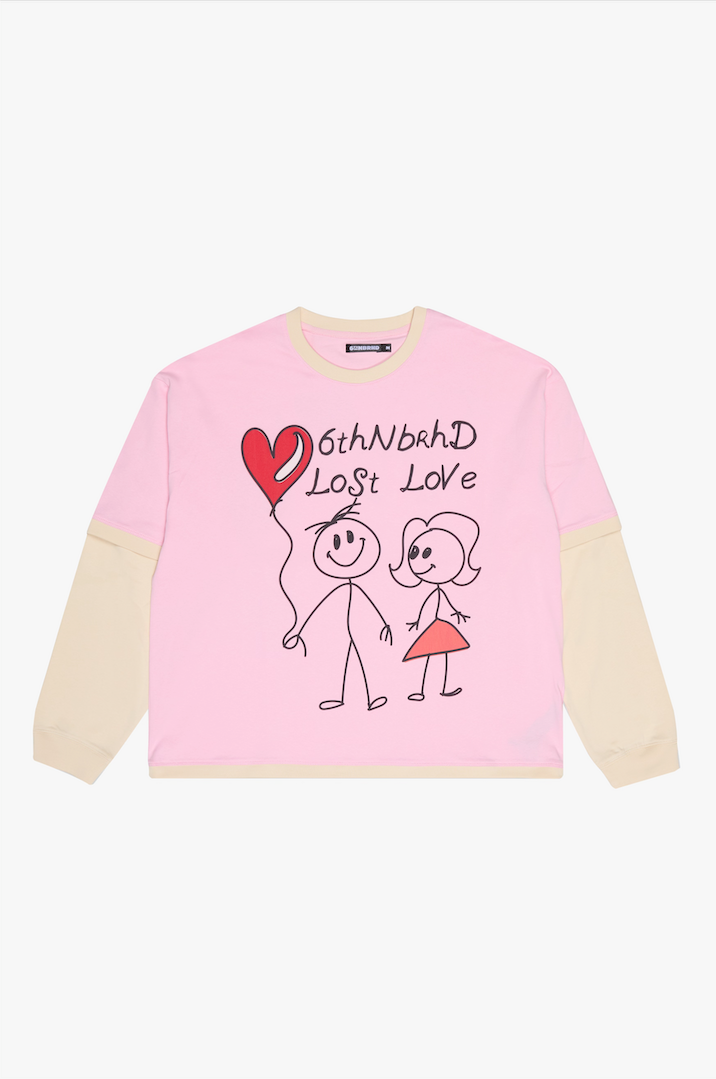 6thNBRHD TEE "DRAWING" PETAL PINK