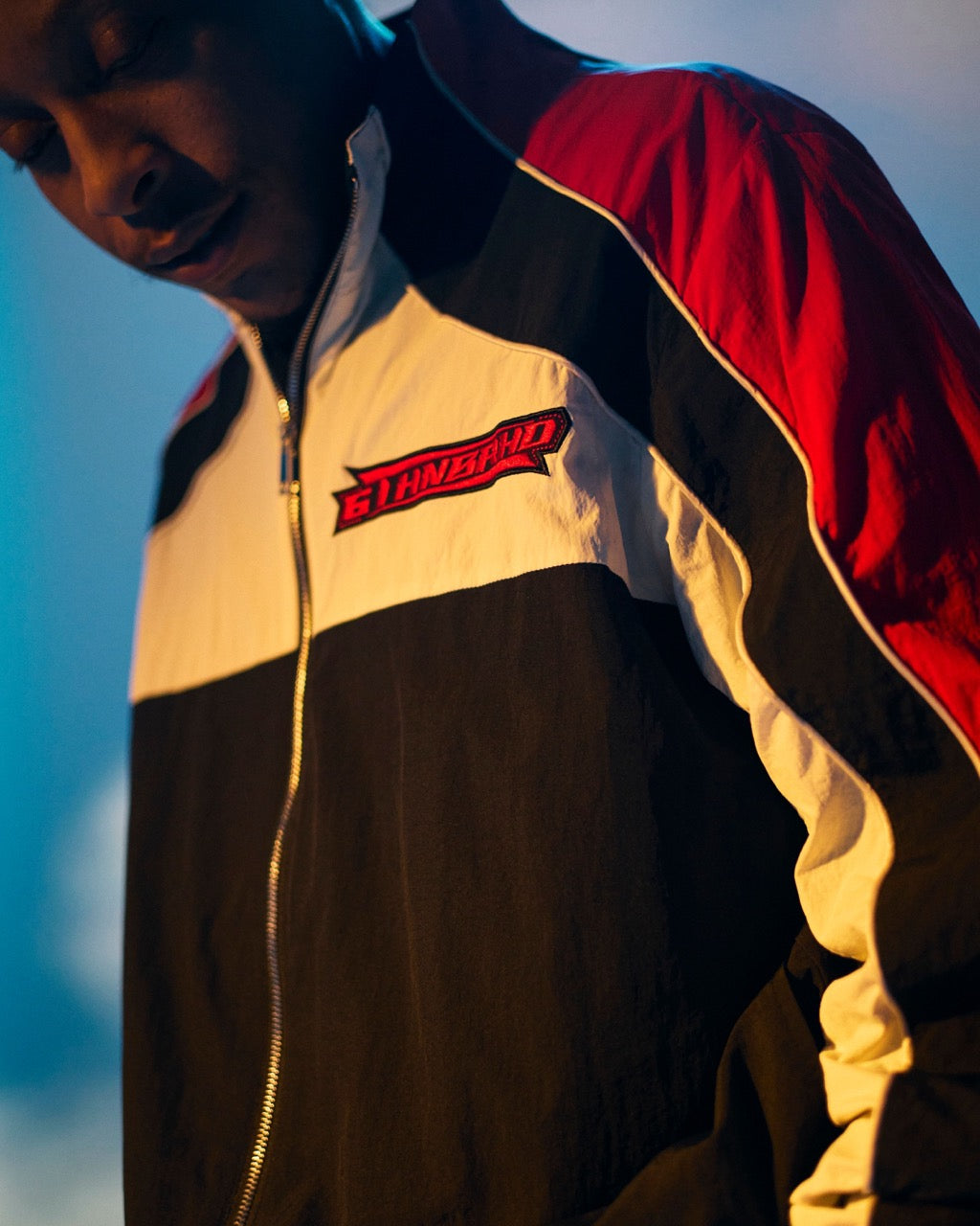 "TRAIL" NYLON JACKET - BLK/RED