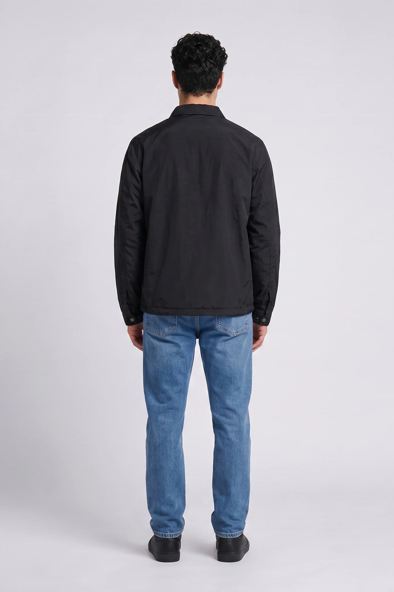 "Slippery" Nylon Jacket Black