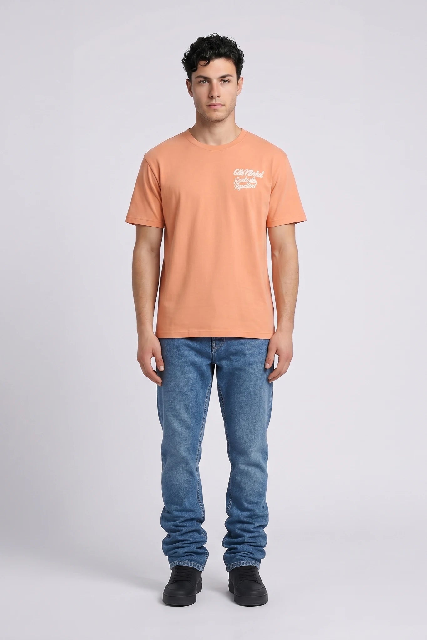 "Snake Repellent" Graphic Tee Peach