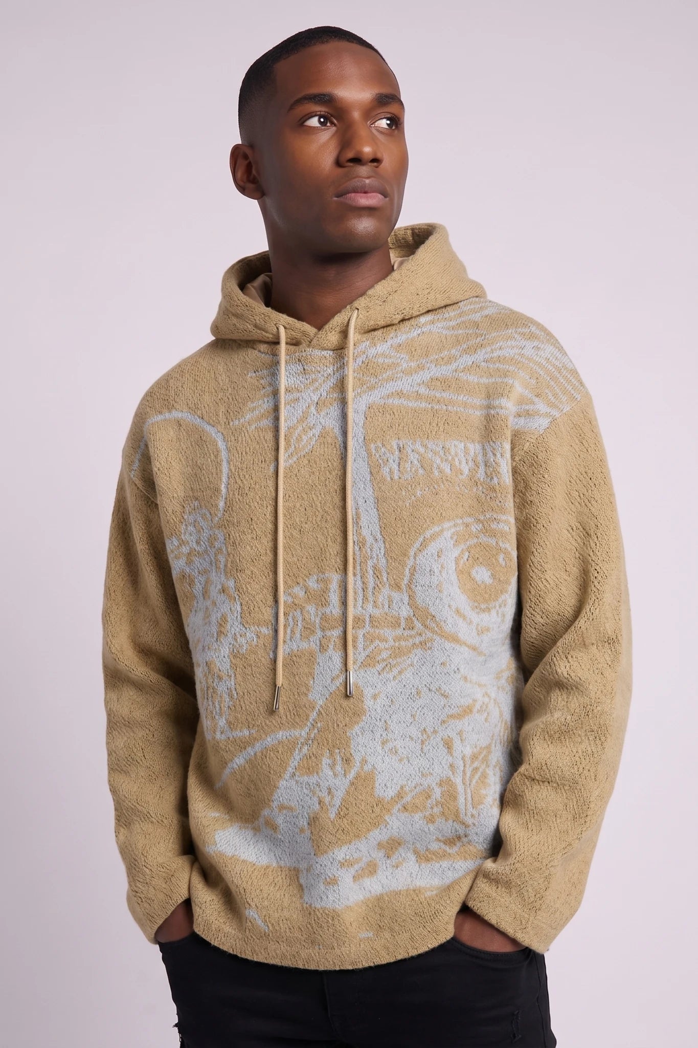 "Town" Graphic Hoodie Wheat
