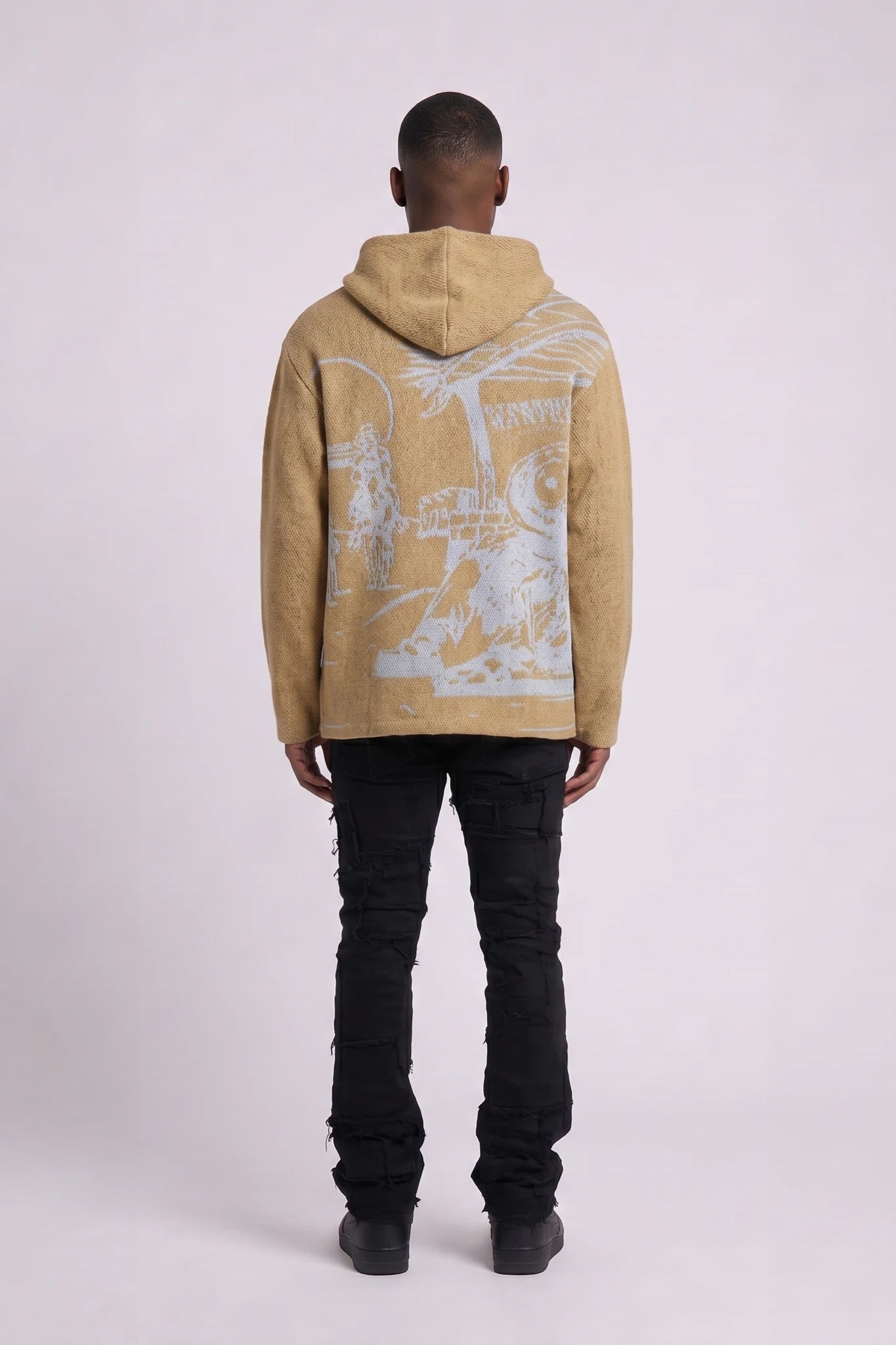 "Town" Graphic Hoodie Wheat
