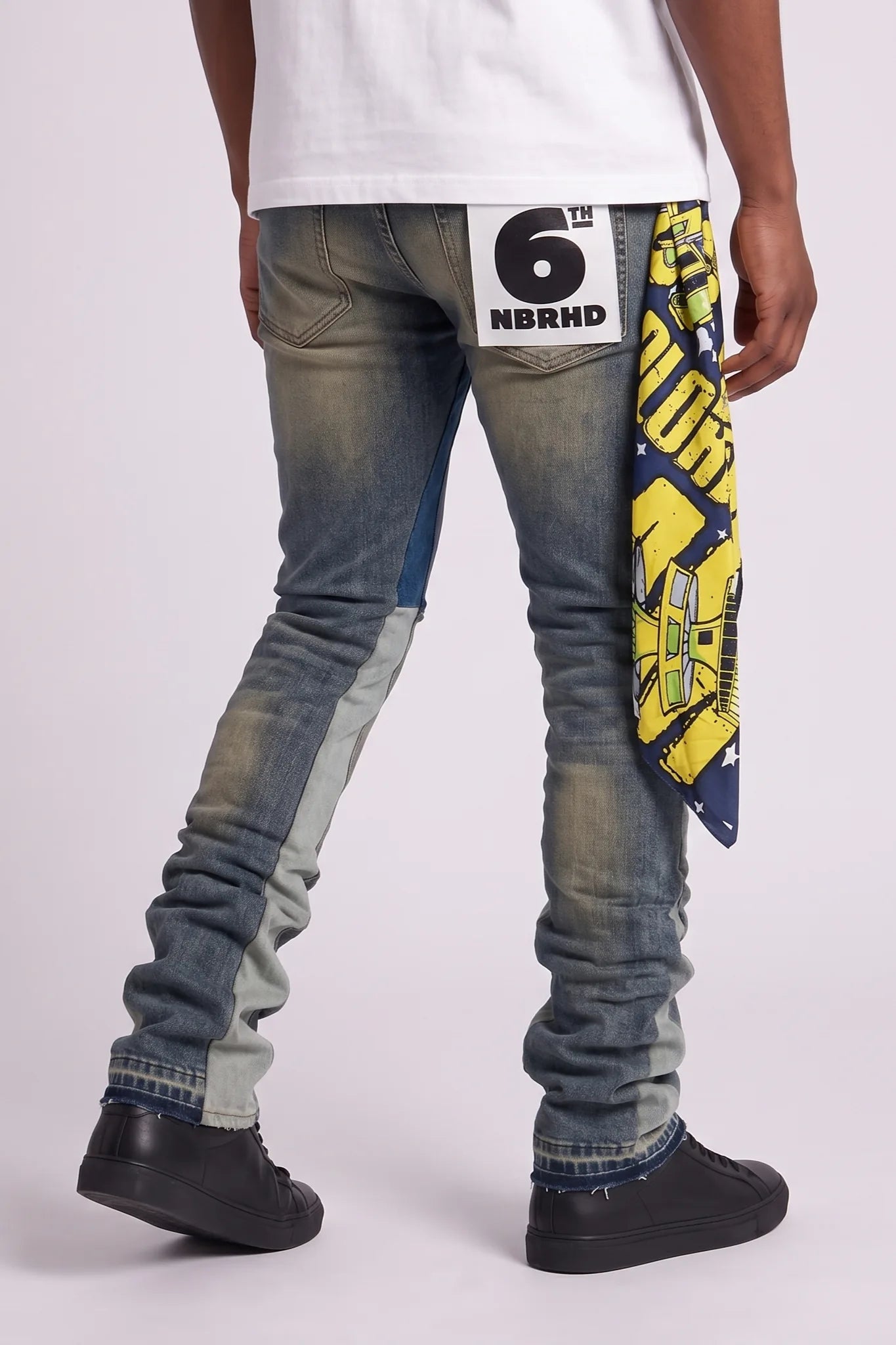 "Wolf River" Stacked Jeans Vintage Blue