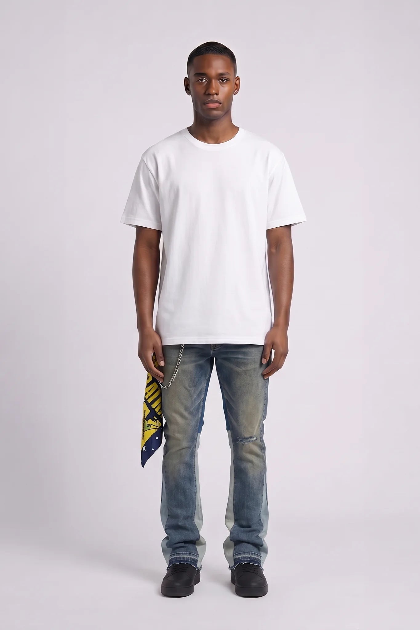"Wolf River" Stacked Jeans Vintage Blue